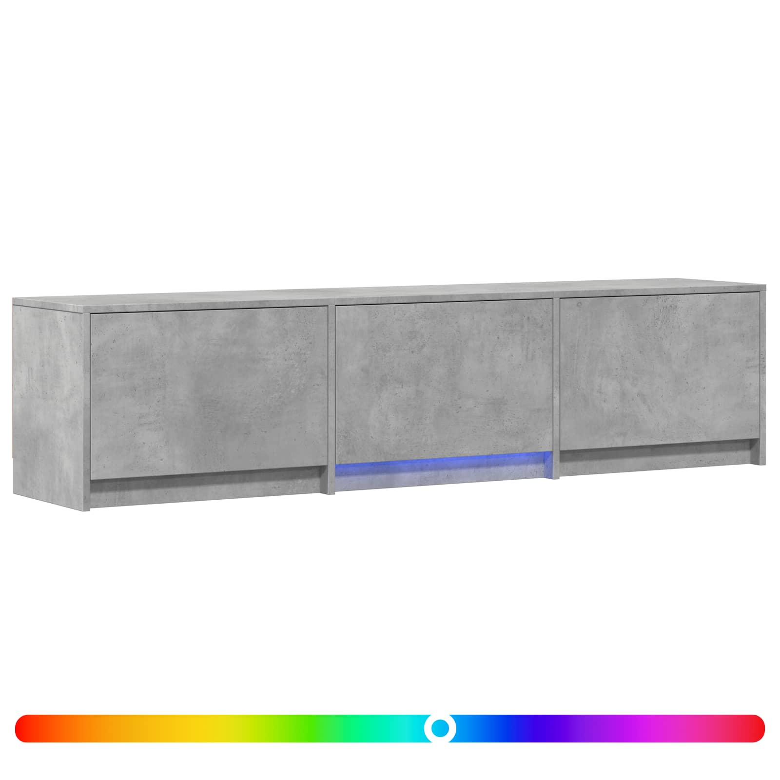 TV spintelė su LED 165x34x40 cm Betono Pilka Dirbtinė mediena