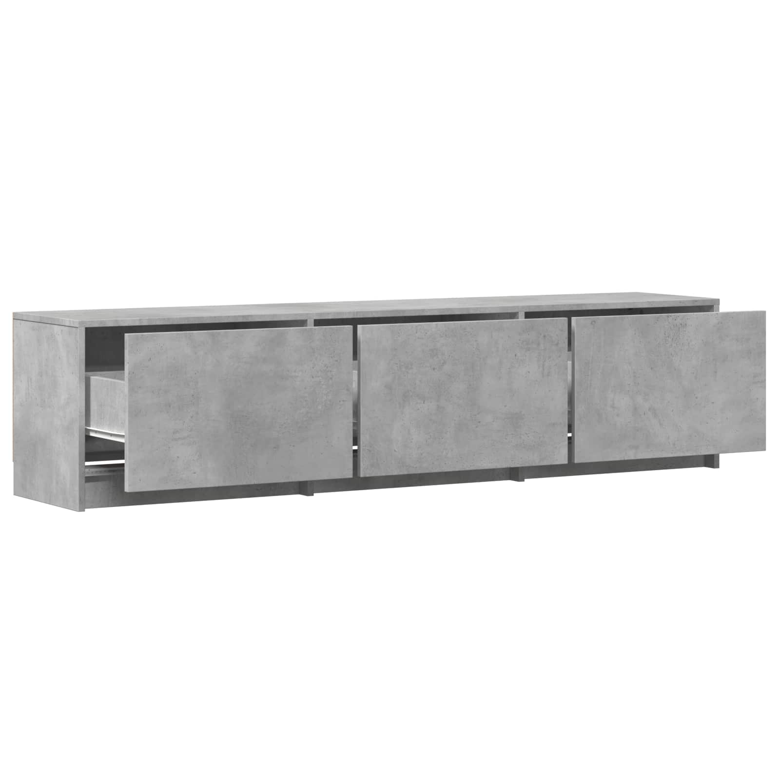TV spintelė su LED 165x34x40 cm Betono Pilka Dirbtinė mediena