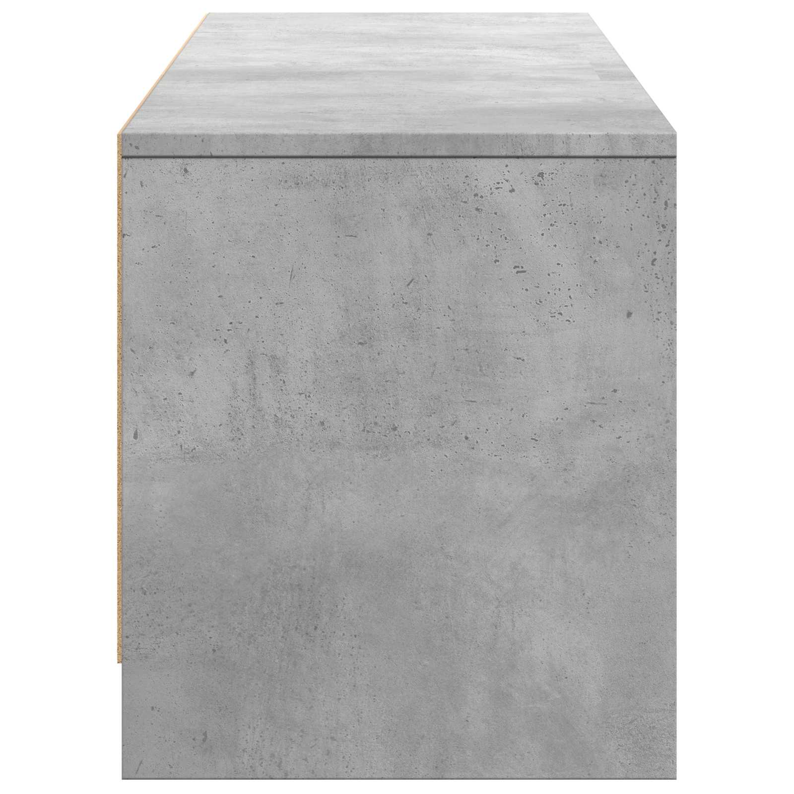 TV spintelė su LED 165x34x40 cm Betono Pilka Dirbtinė mediena