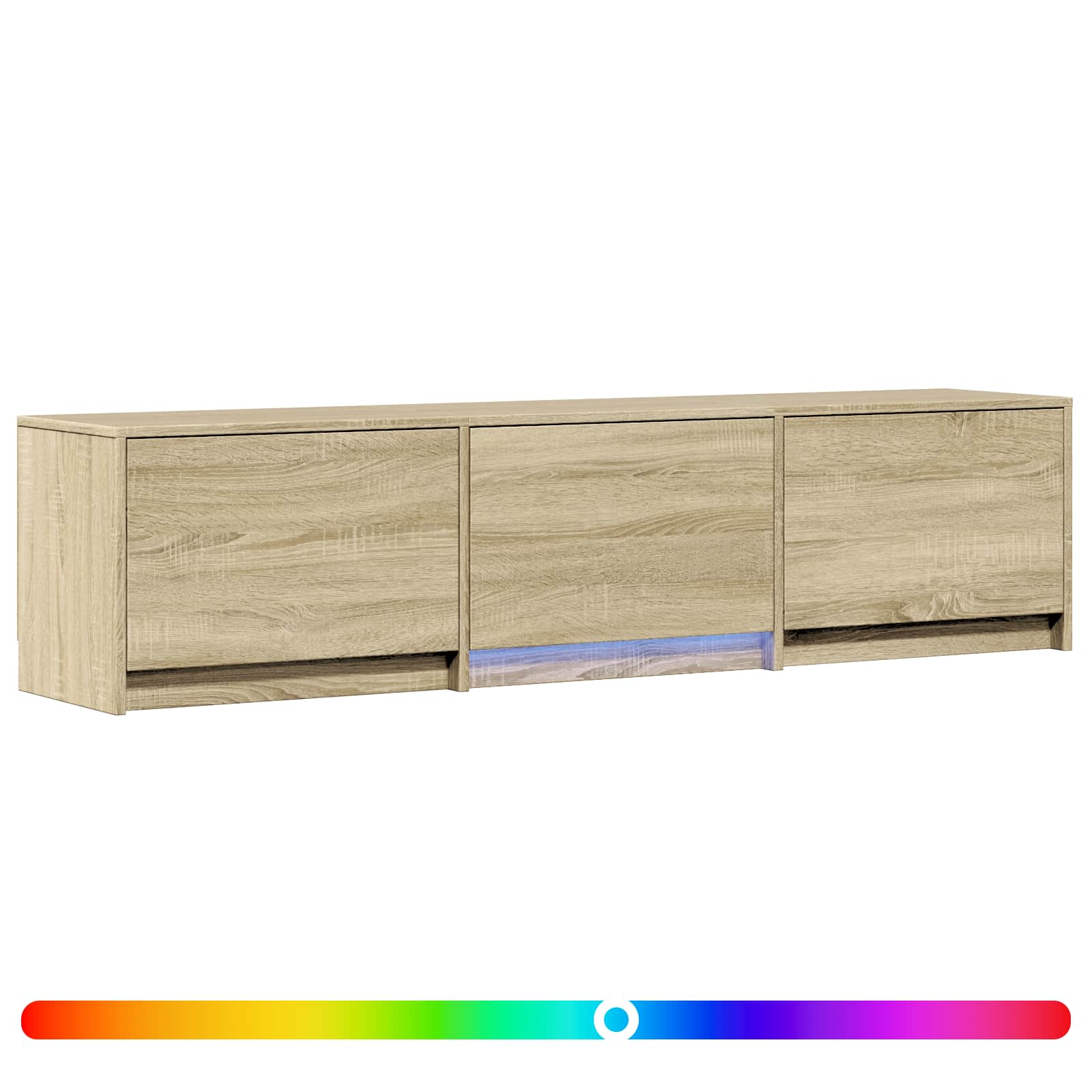 TV spintelė su LED 165 x 34 x 40 cm Sonoma ąžuolas