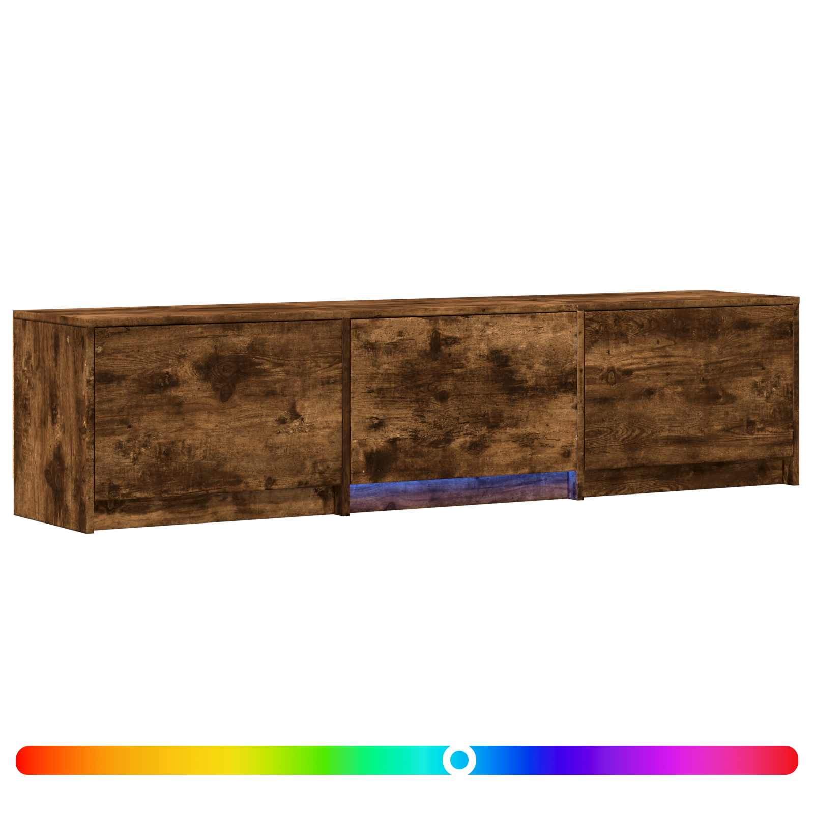 TV spintelė su LED 165 x 34 x 40 cm Rūkytas Ąžuolas