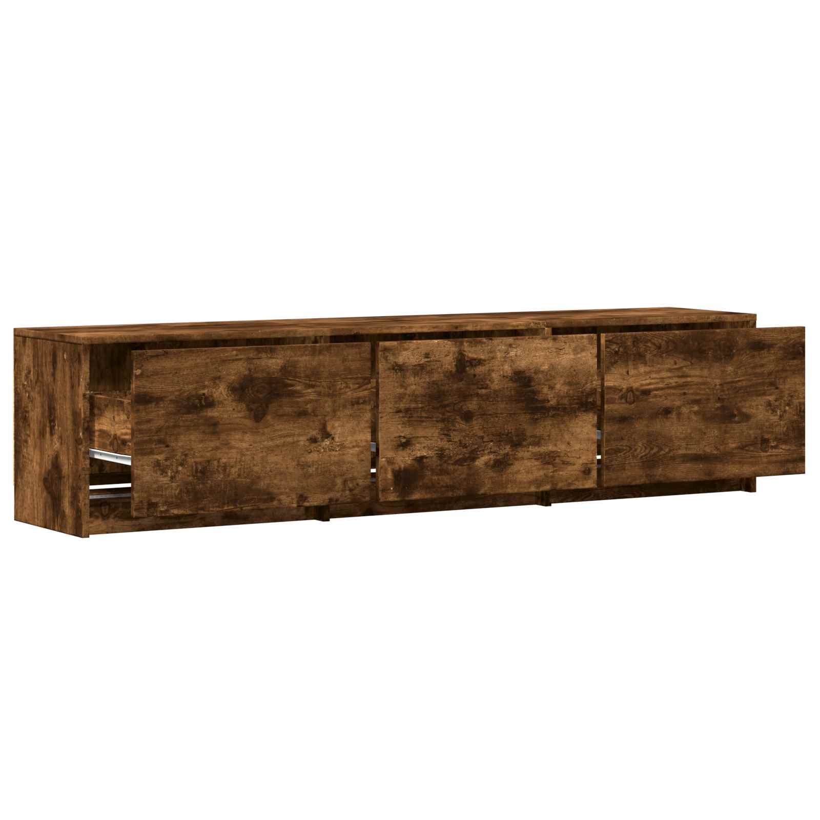 TV spintelė su LED 165 x 34 x 40 cm Rūkytas Ąžuolas