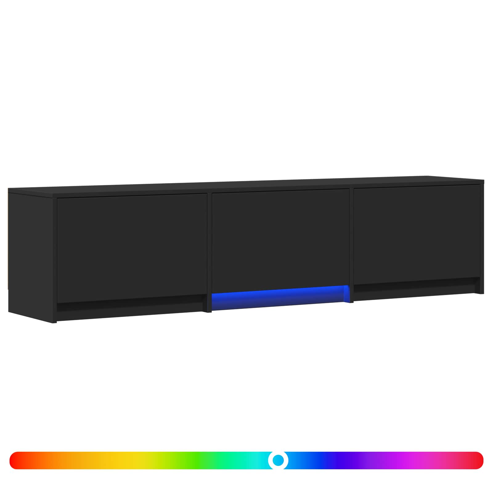 TV spintelė su LED 165 x 34 x 40 cm Juodas Dirbtinė mediena