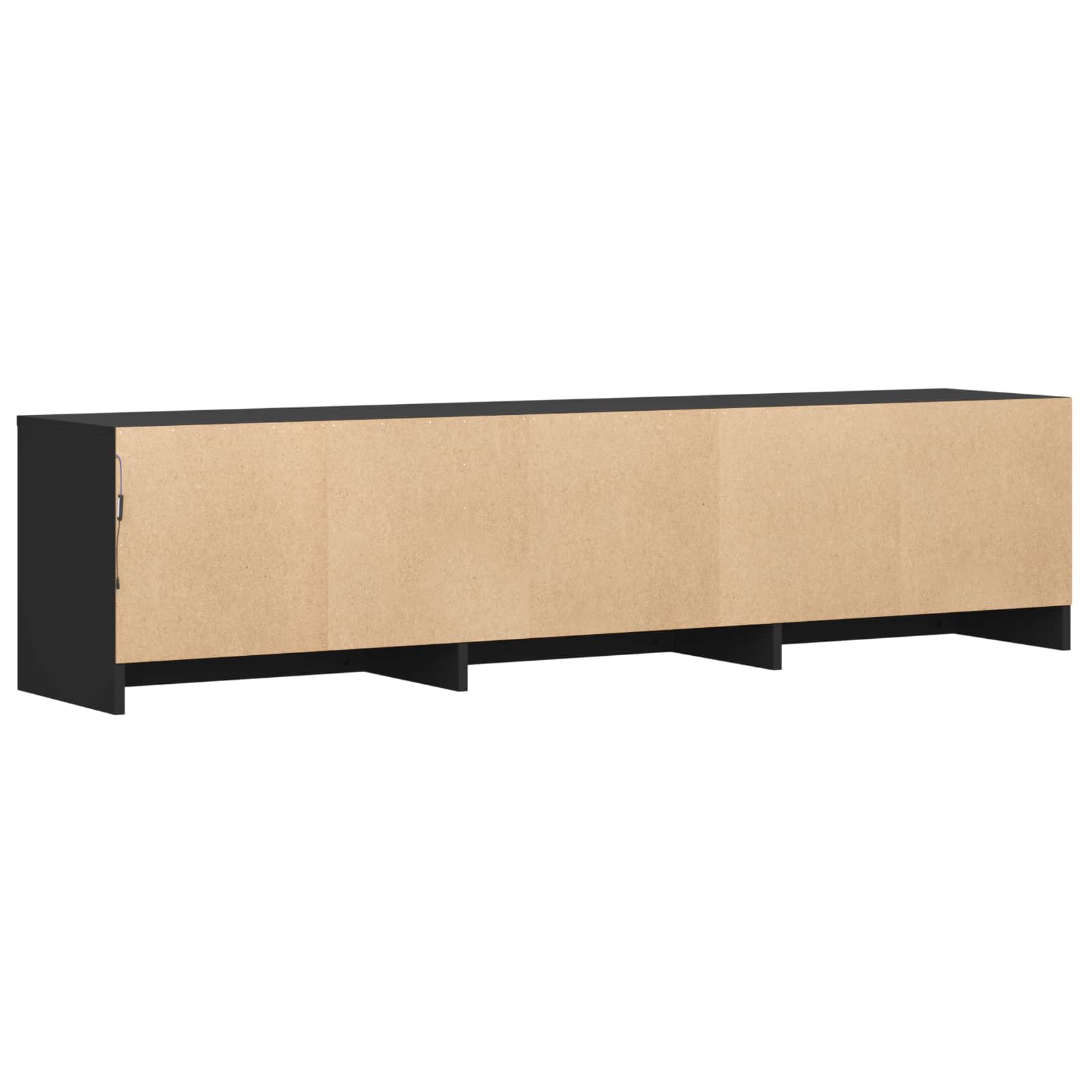 TV spintelė su LED 165 x 34 x 40 cm Juodas Dirbtinė mediena