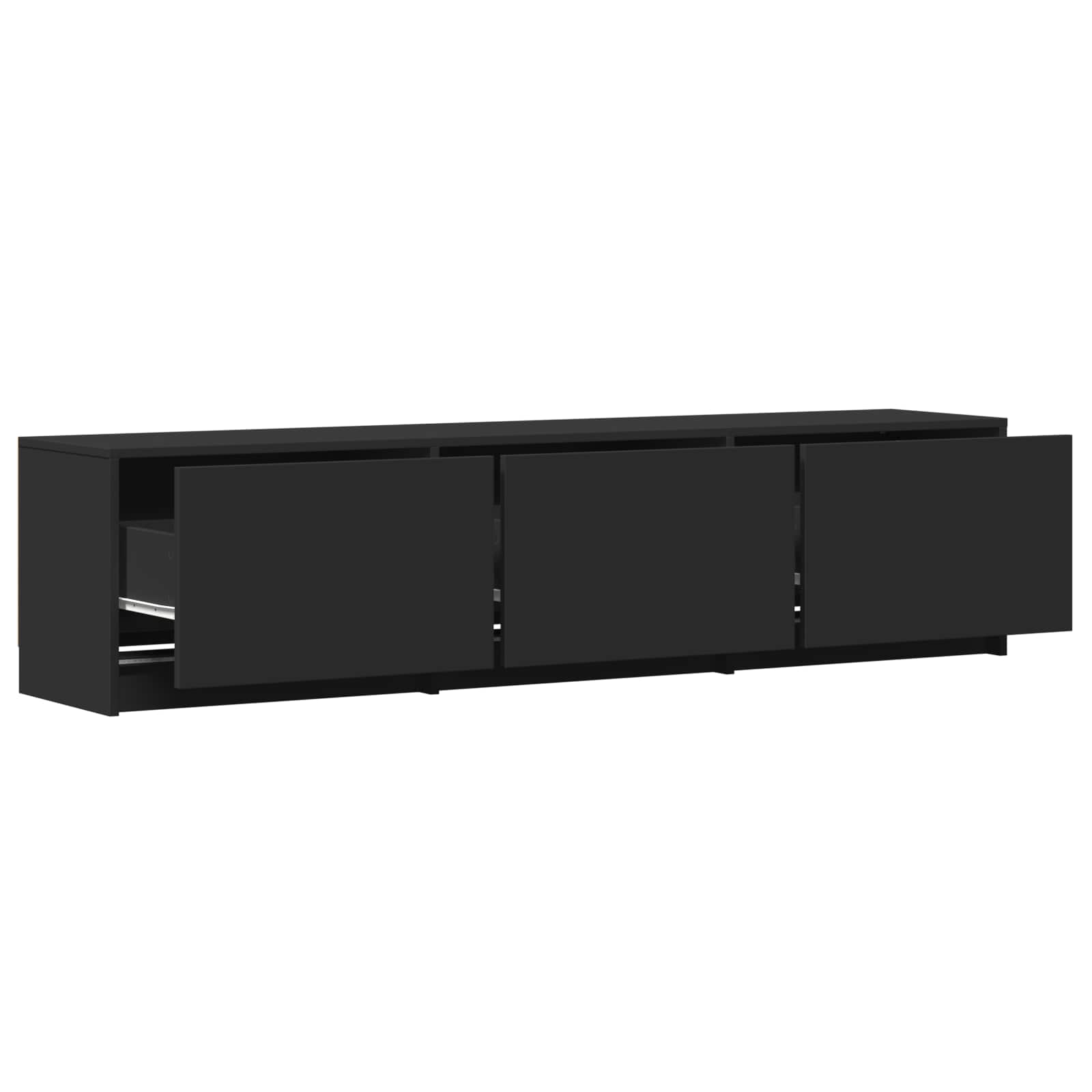 TV spintelė su LED 165 x 34 x 40 cm Juodas Dirbtinė mediena