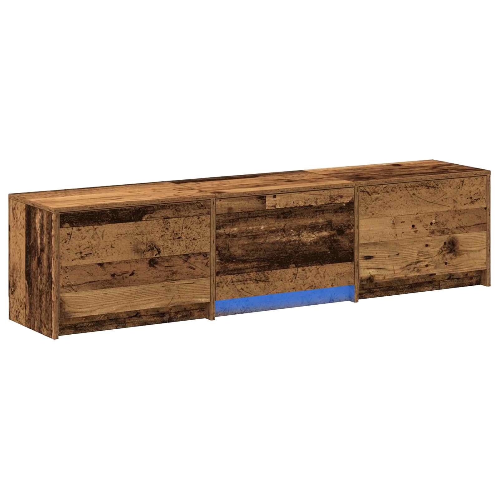 TV spinta su LED su stalčių Senovinis medis 162 x 34 x 40 cm