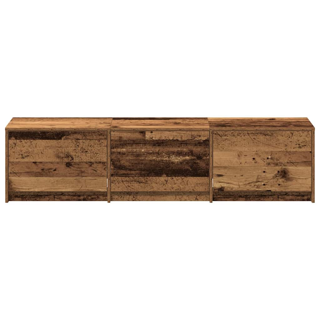 TV spinta su LED su stalčių Senovinis medis 162 x 34 x 40 cm