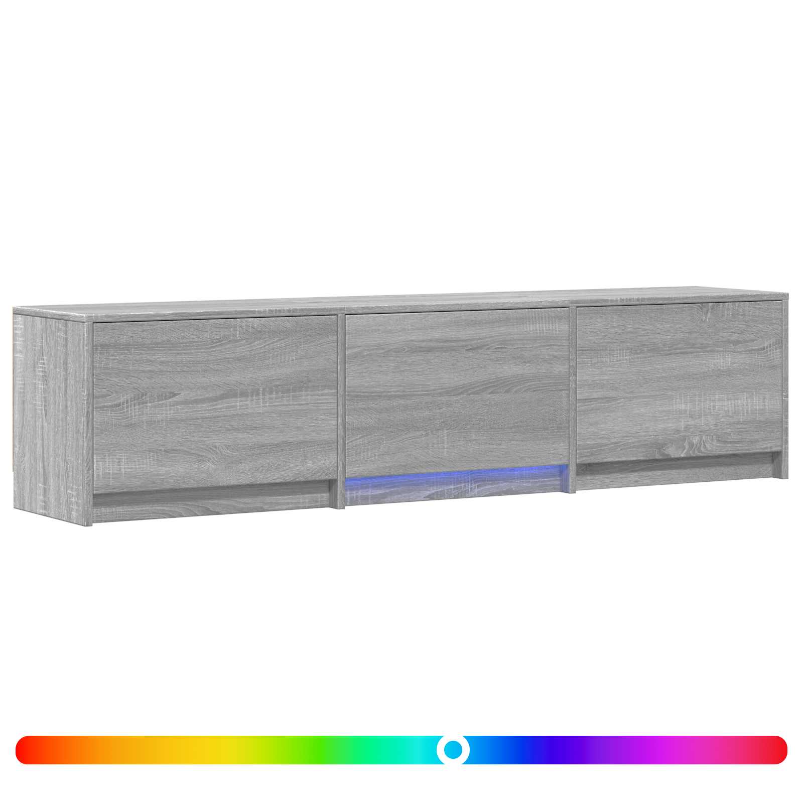TV spintelė su LED 165x34x40 cm Pilka Sonoma Dirbtinė mediena