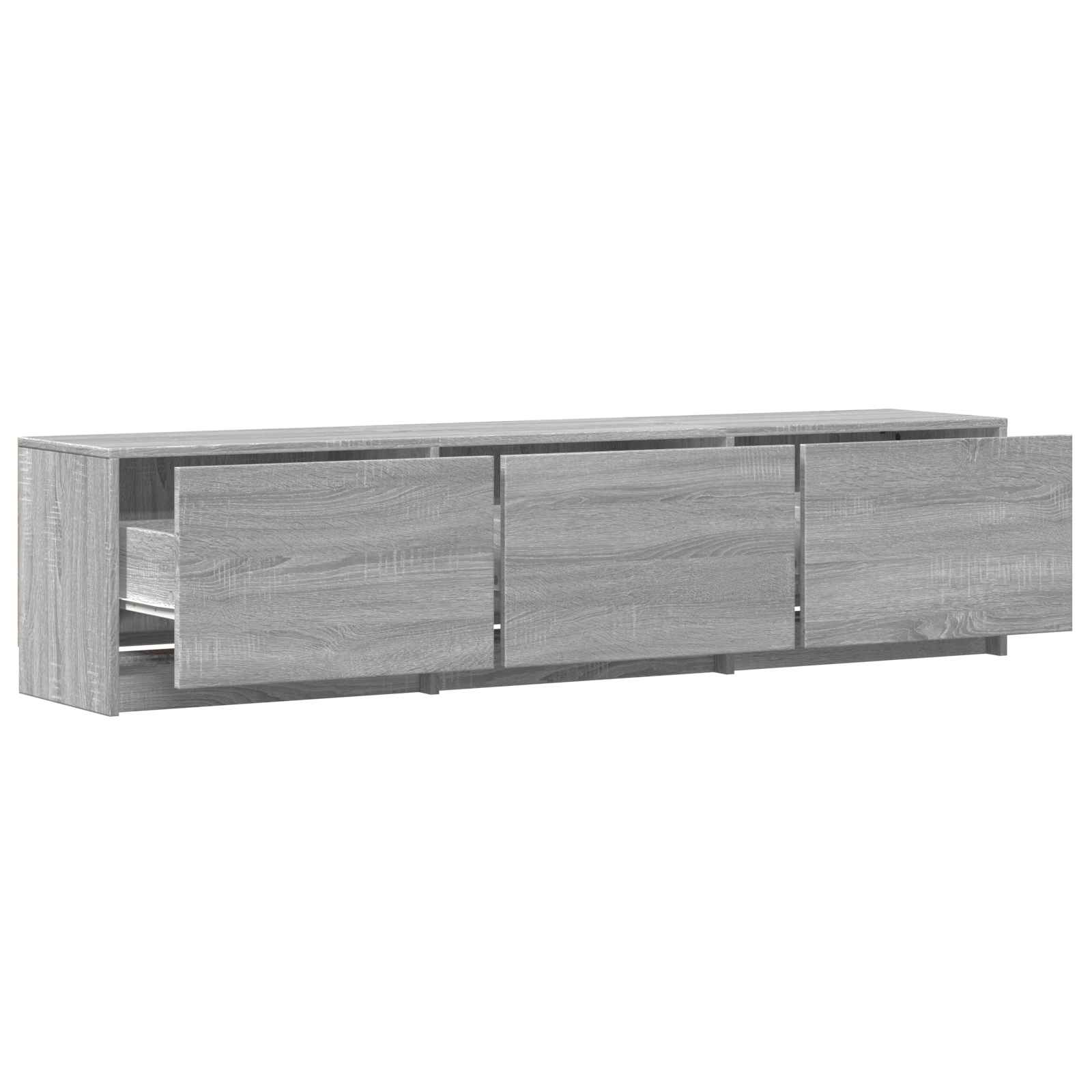 TV spintelė su LED 165x34x40 cm Pilka Sonoma Dirbtinė mediena