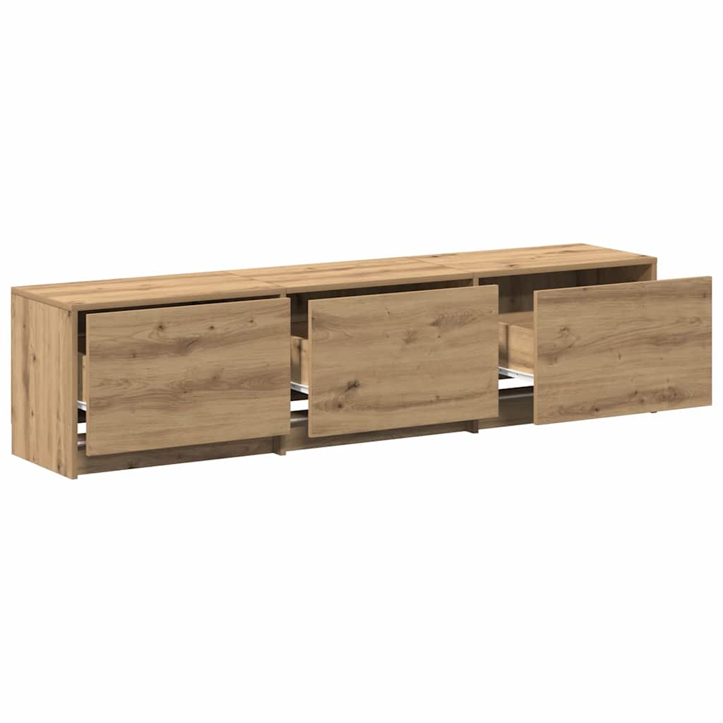 TV spinta su LED su stalčių Meistrų ąžuolas 162 x 34 x 40 cm