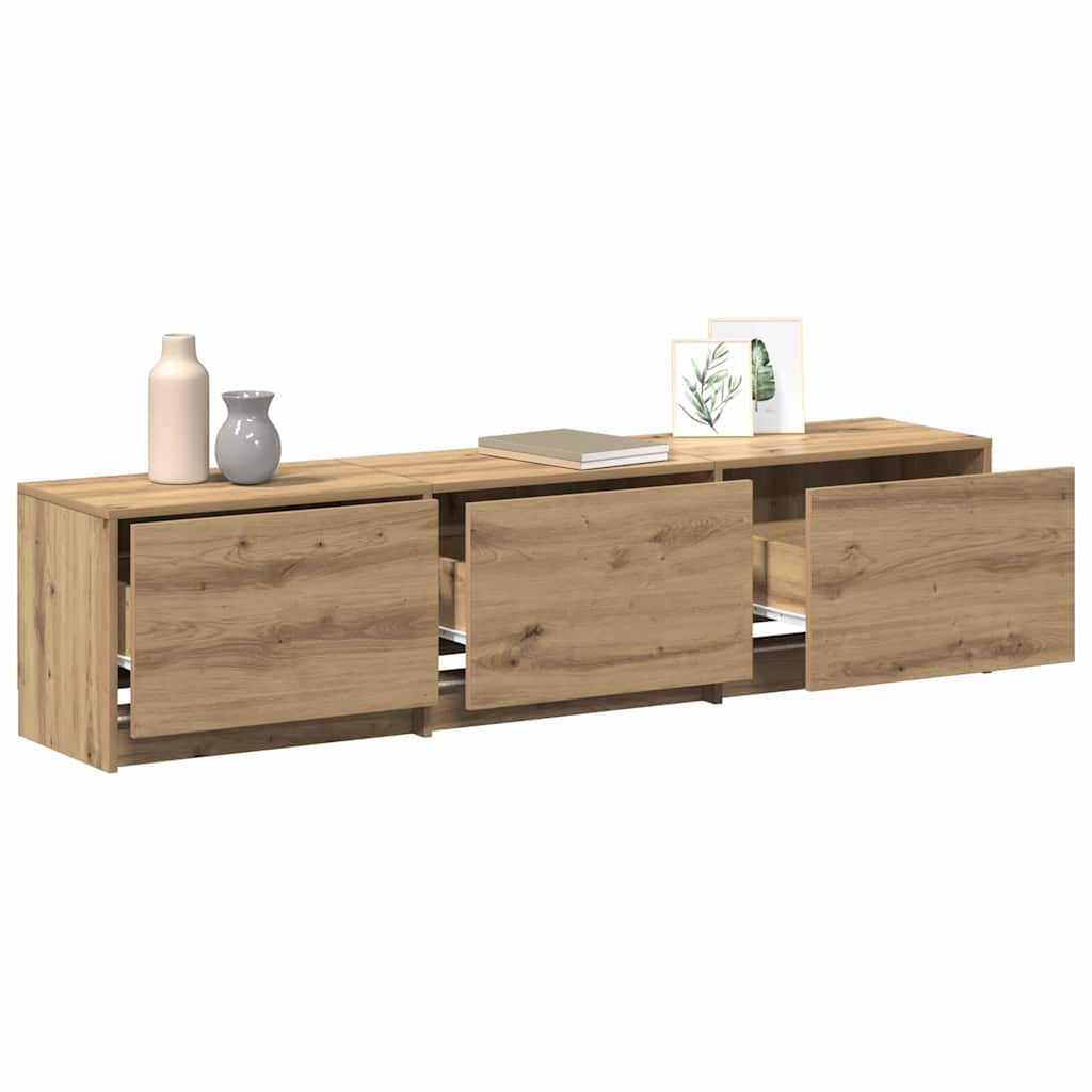 TV spinta su LED su stalčių Meistrų ąžuolas 162 x 34 x 40 cm