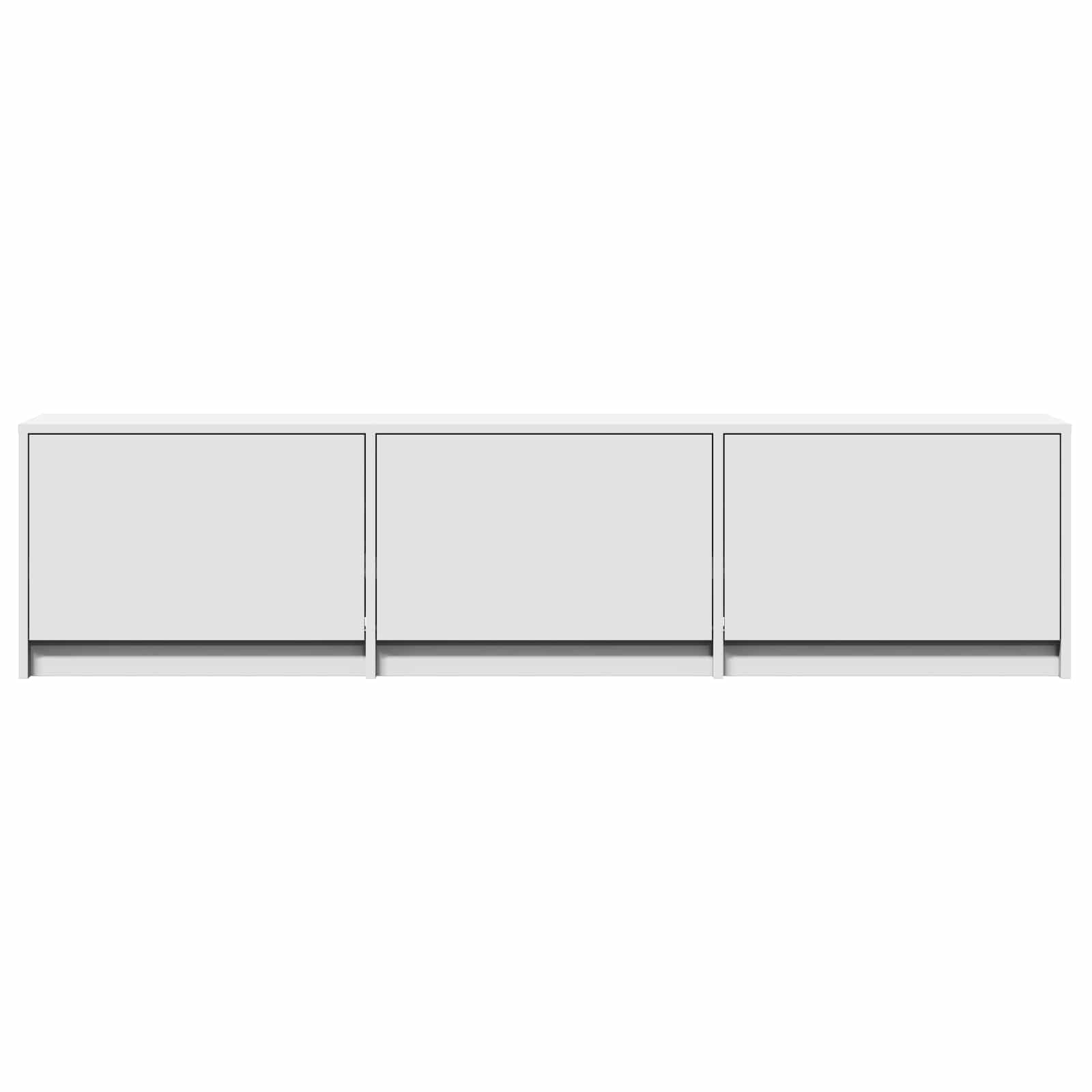 Televizora skapītis ar LED gaismām Balts 165 x 34 x 40 cm, inženierijas koks