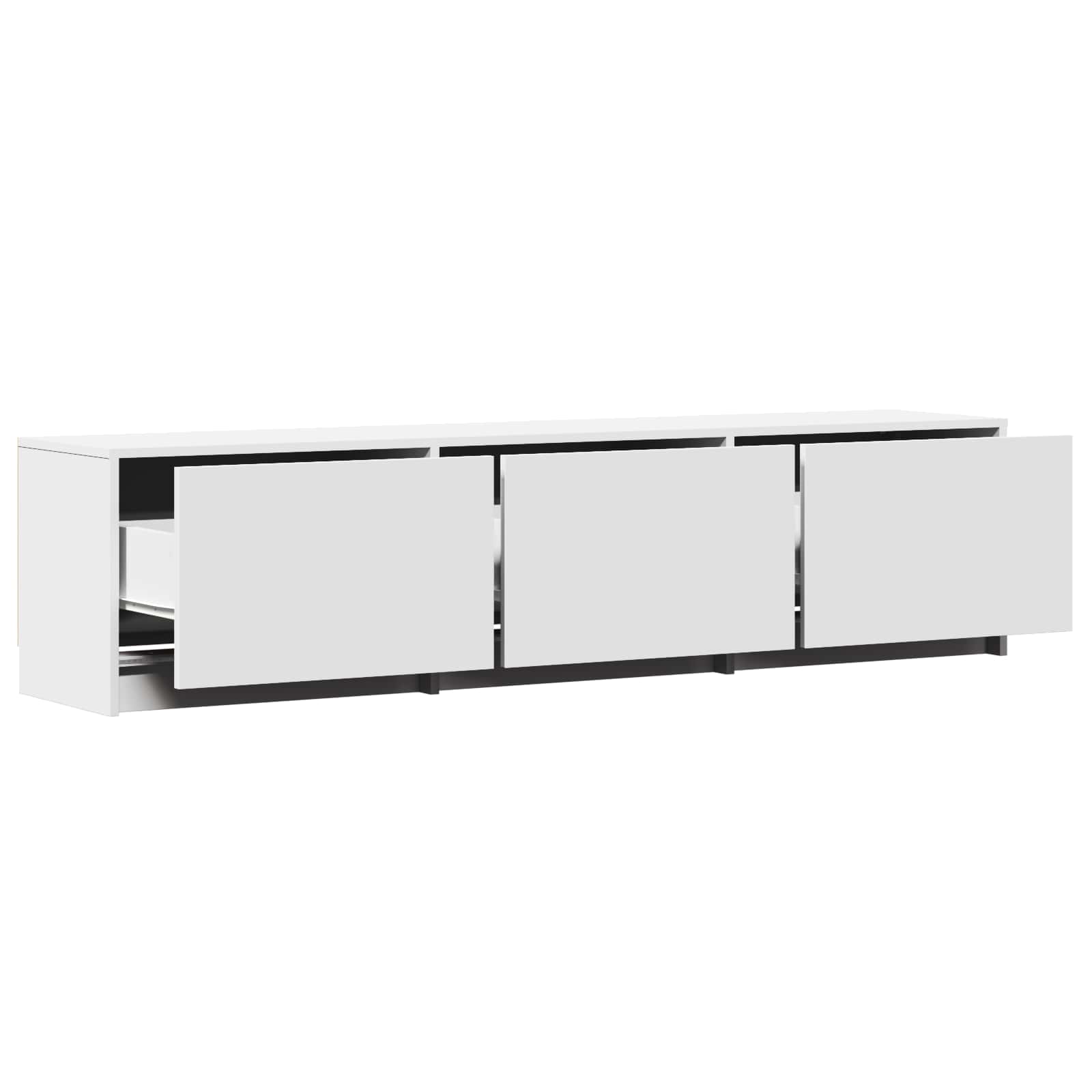 TV spintelė su LED 165 x 34 x 40 cm Baltas Dirbtinė mediena