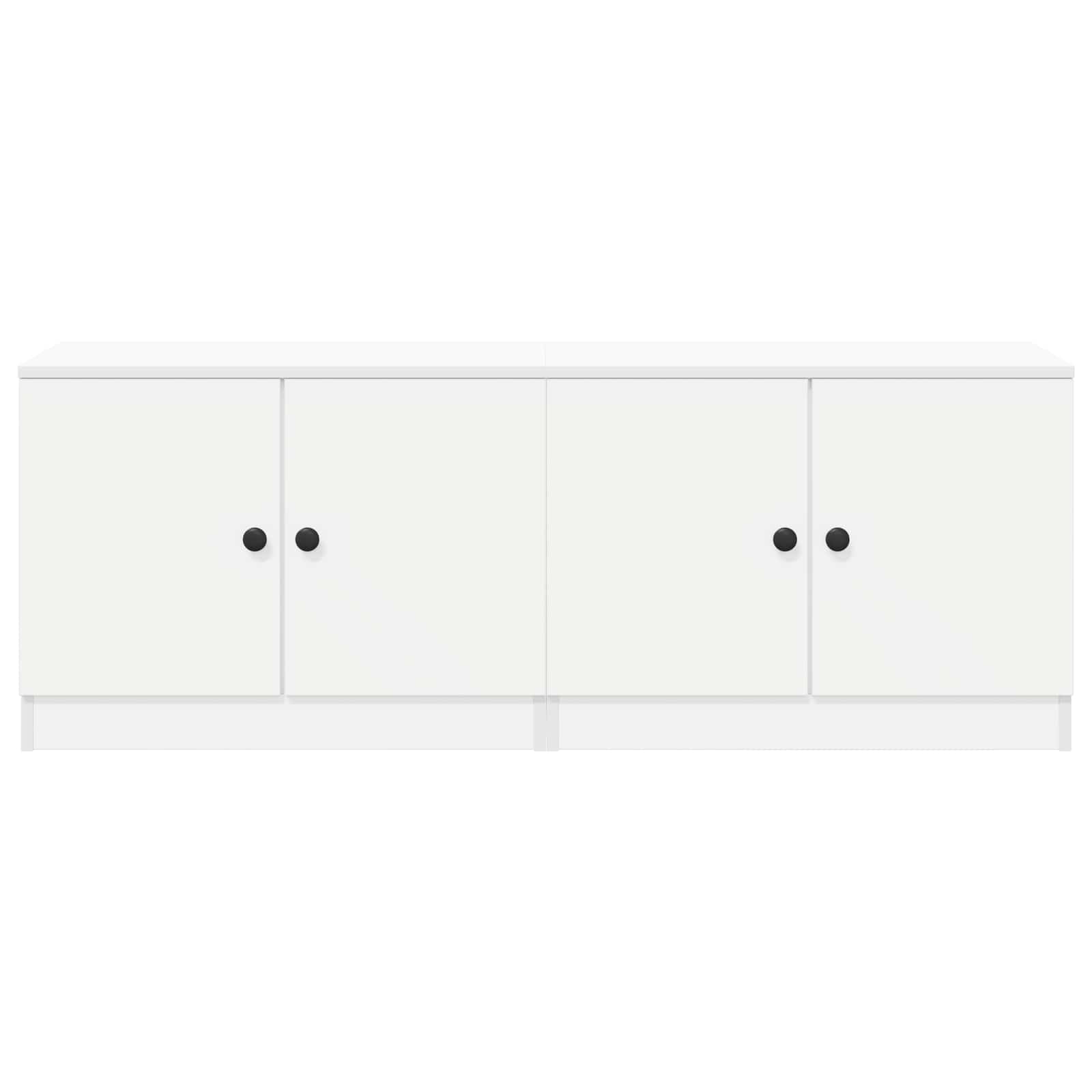 Lovos spintelė 2 pcs Balta 66 x 35 x 48 cm Dirbtinė mediena