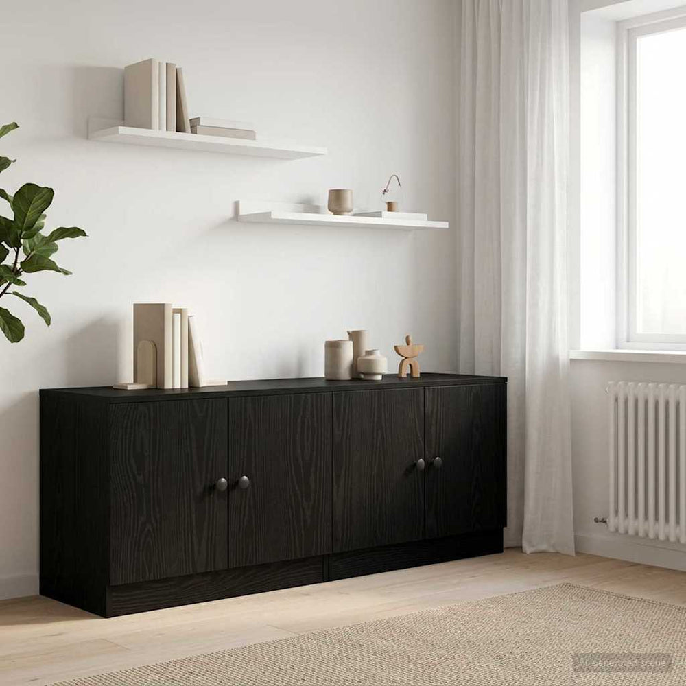 Lovos spintelė su saugykla 2 pcs Juodas Ąžuolas 66 x 35 x 48 cm