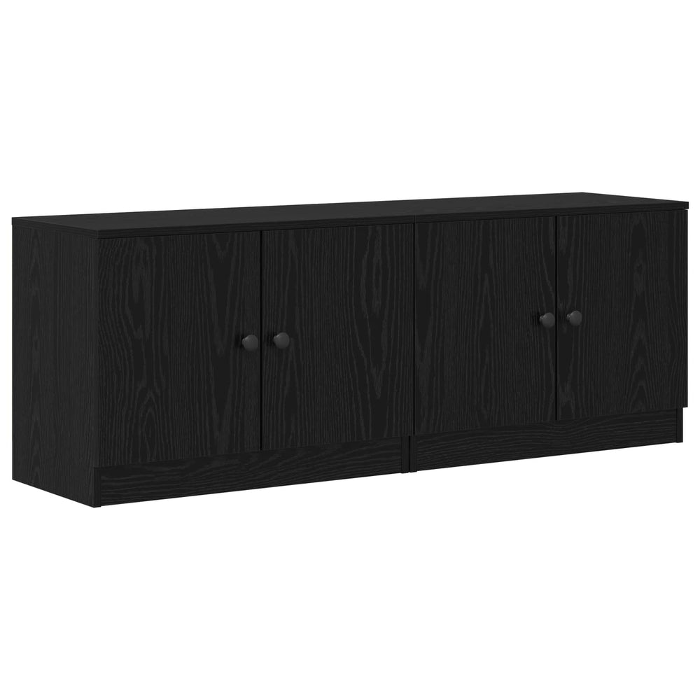 Lovos spintelė su saugykla 2 pcs Juodas Ąžuolas 66 x 35 x 48 cm