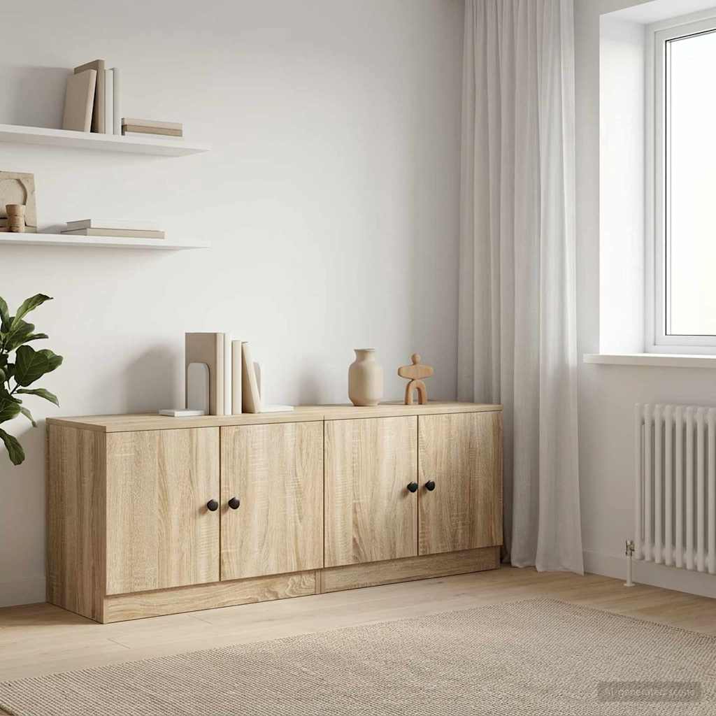 Lovos spintelė su saugykla 2 pcs Sonoma ąžuolas 66 x 35 x 48 cm