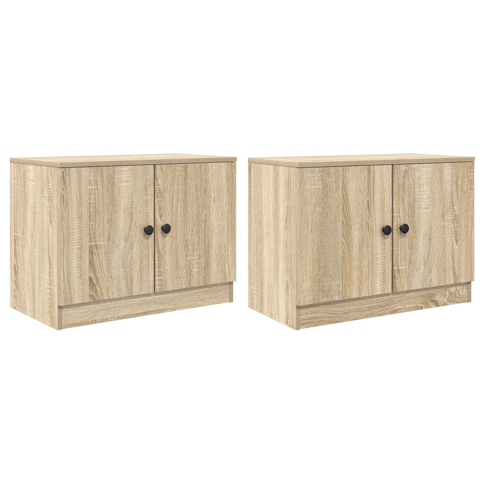Lovos spintelė su saugykla 2 pcs Sonoma ąžuolas 66 x 35 x 48 cm