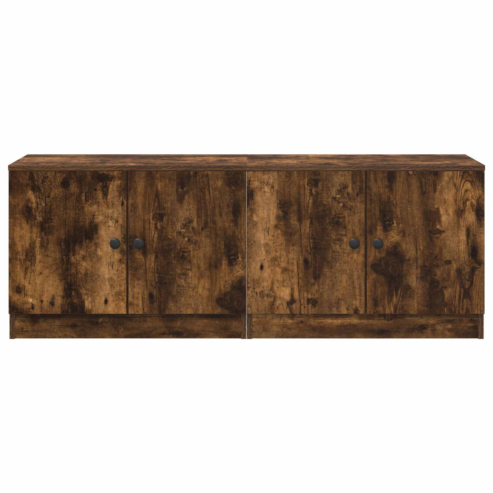 Lovos spintelė su durimis 2 pcs Rūkytas Ąžuolas 66 x 35 x 48 cm