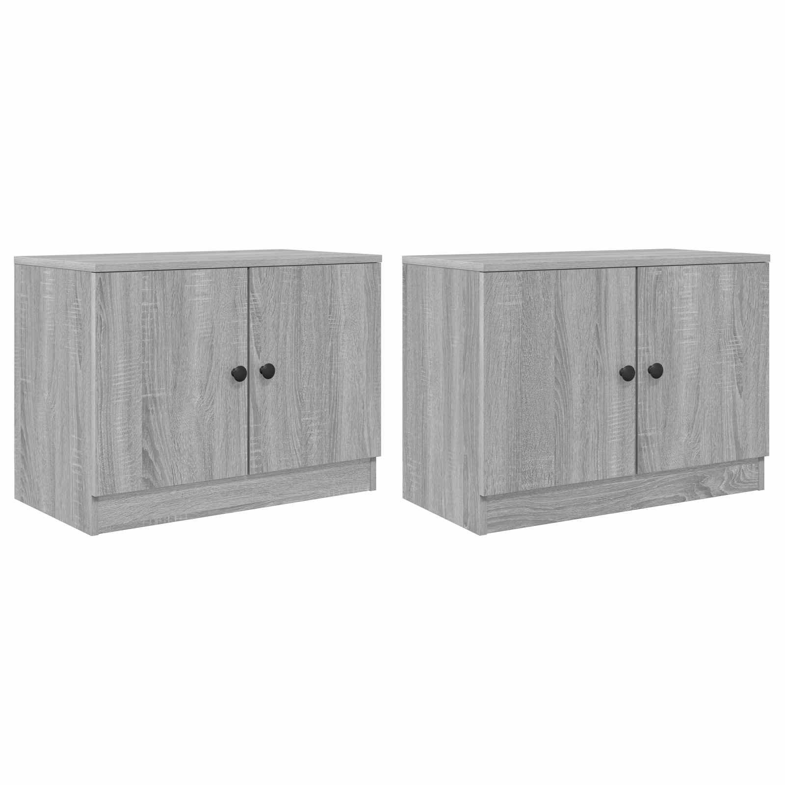 Lovos spintelė su saugykla 2 pcs Pilka Sonoma 66 x 35 x 48 cm