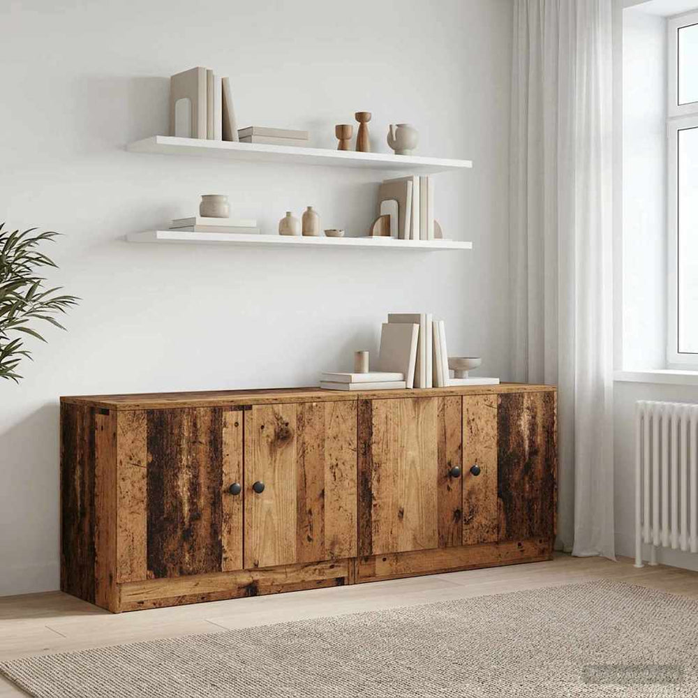 Lovos spintelė 2 pcs Sendintos medienos 66 x 35 x 48 cm