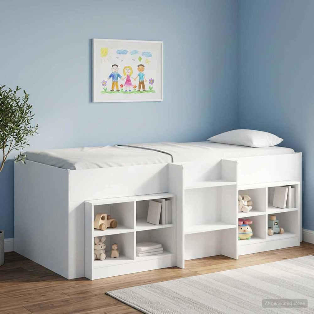 Lovos spintelė 2 pcs Balta 66 x 33 x 48 cm Apdirbta mediena