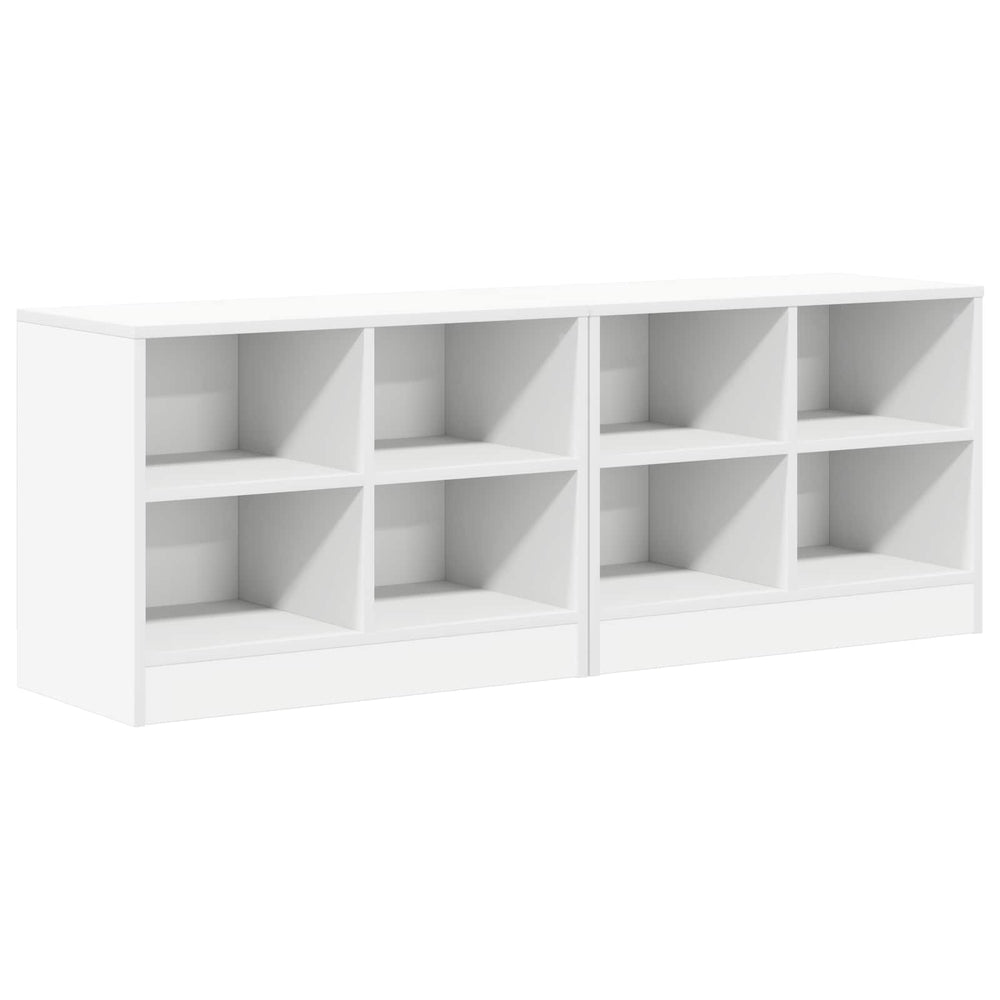 Lovos spintelė 2 pcs Balta 66 x 33 x 48 cm Apdirbta mediena