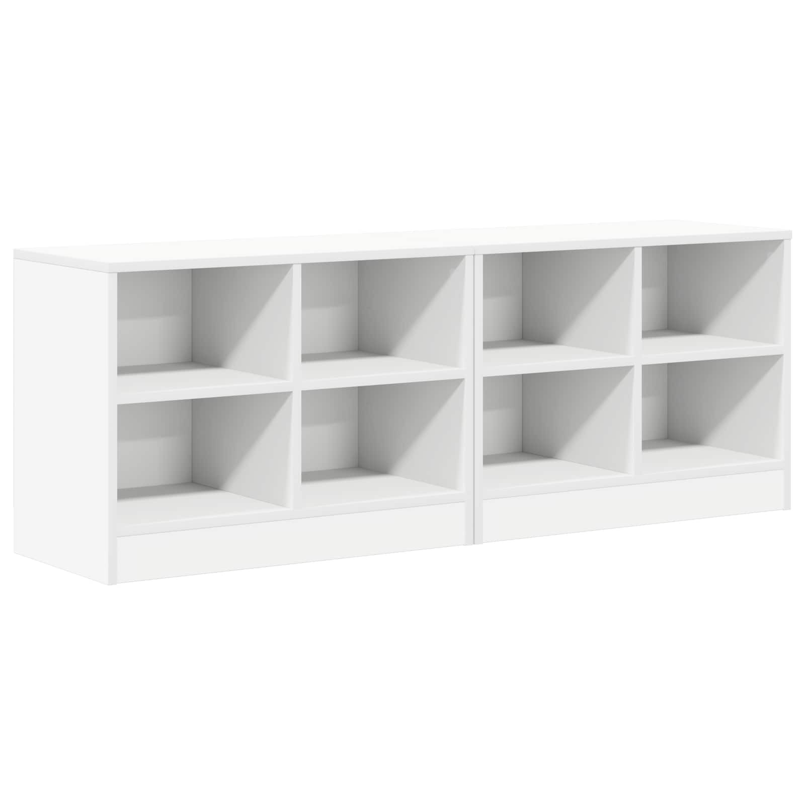 Lovos spintelė 2 pcs Balta 66 x 33 x 48 cm Apdirbta mediena