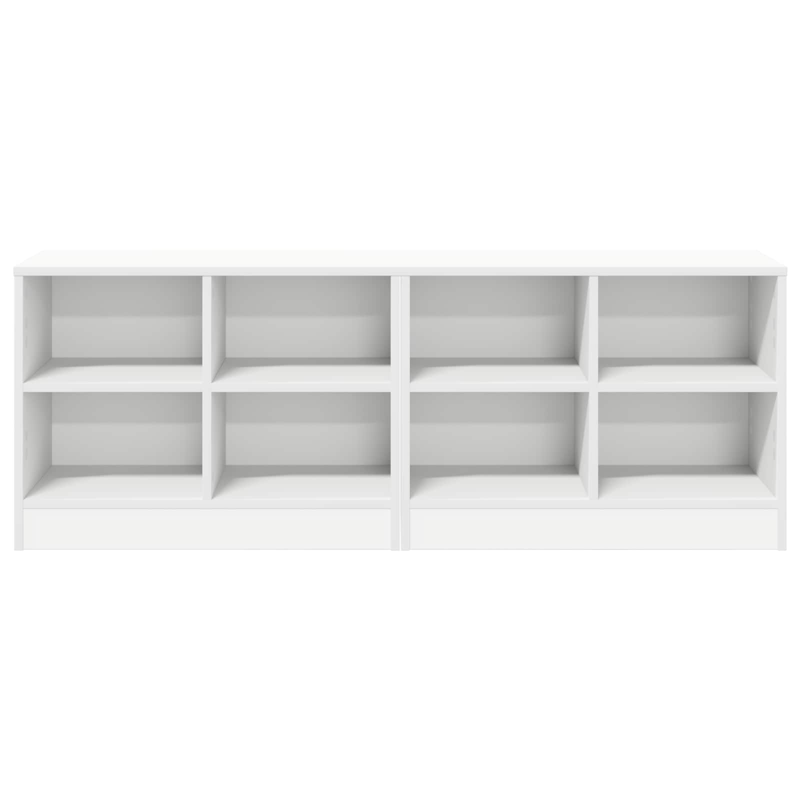 Lovos spintelė 2 pcs Balta 66 x 33 x 48 cm Apdirbta mediena