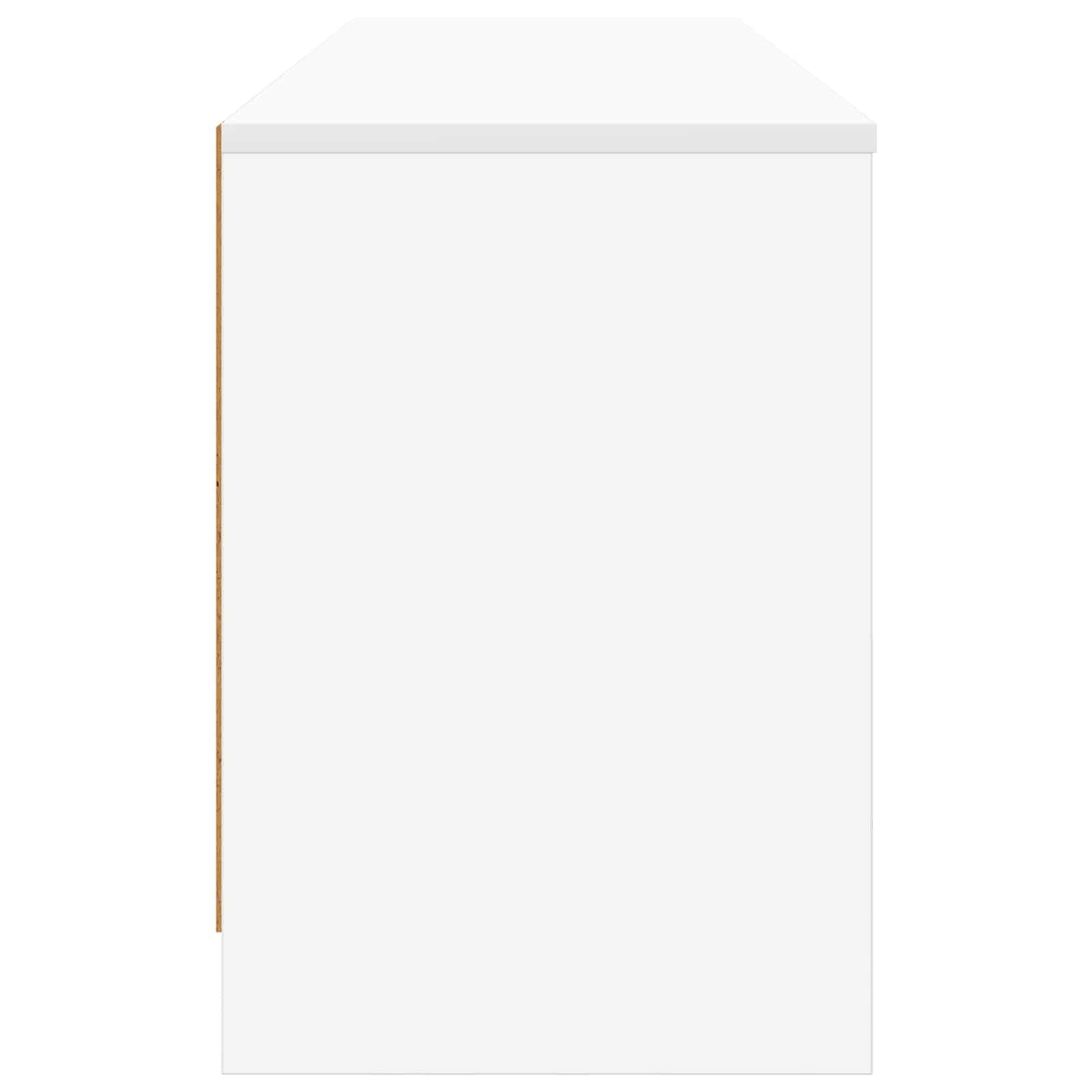 Lovos spintelė 2 pcs Balta 66 x 33 x 48 cm Apdirbta mediena