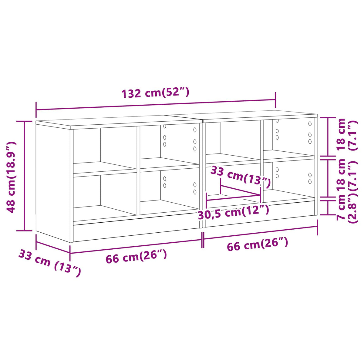 Lovos spintelė 2 pcs Balta 66 x 33 x 48 cm Apdirbta mediena