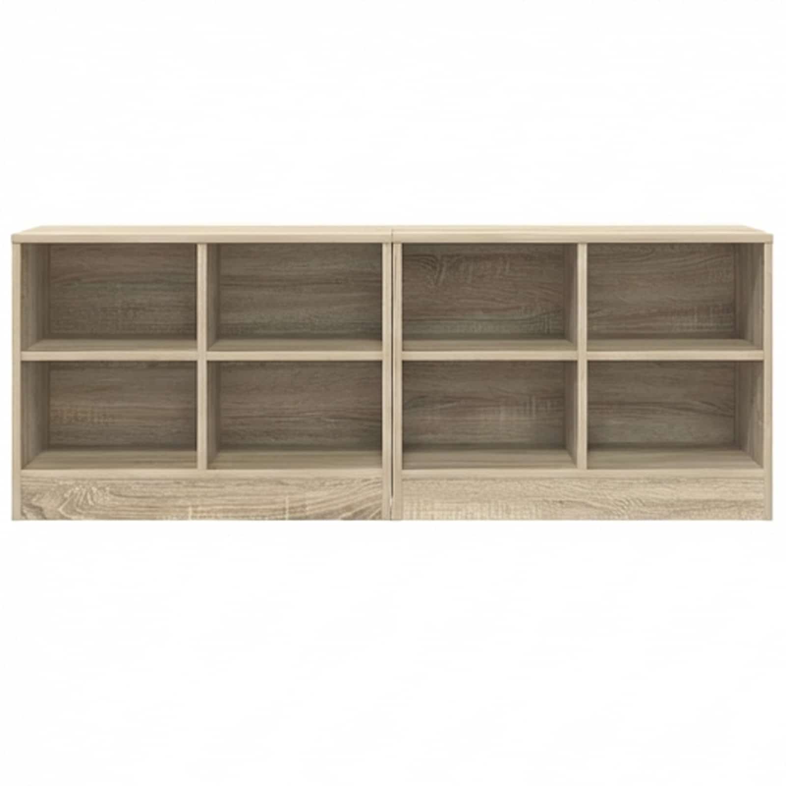 Lovos spintelė su lentyna 2 pcs Sonoma ąžuolas 66 x 33 x 48 cm