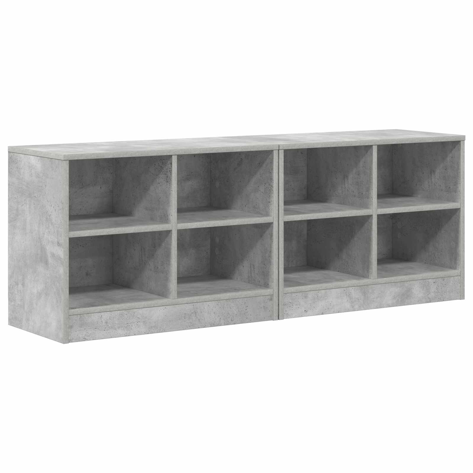 Lovos spintelė su lentyna 2 pcs Betono pilka 66 x 33 x 48 cm