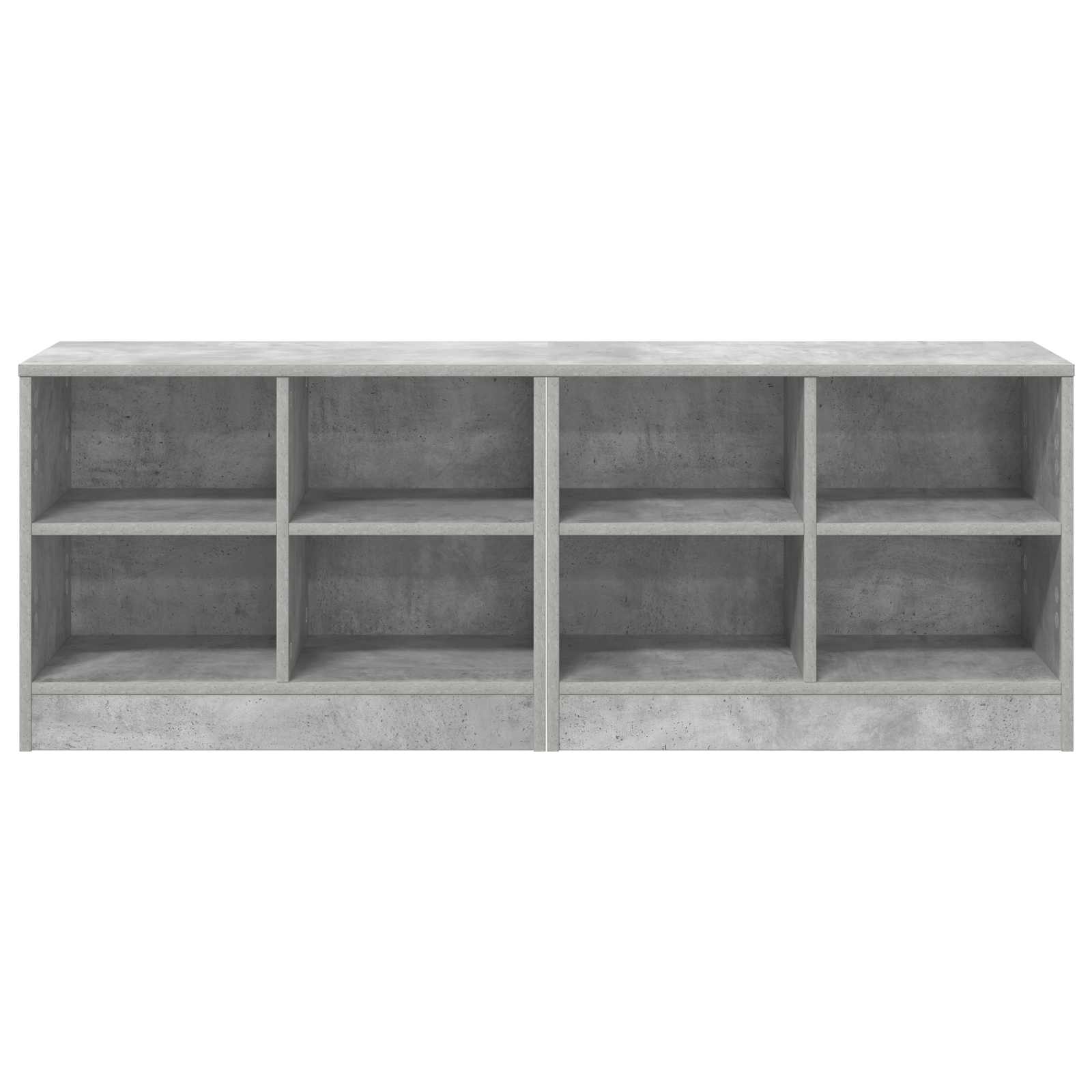 Lovos spintelė su lentyna 2 pcs Betono pilka 66 x 33 x 48 cm