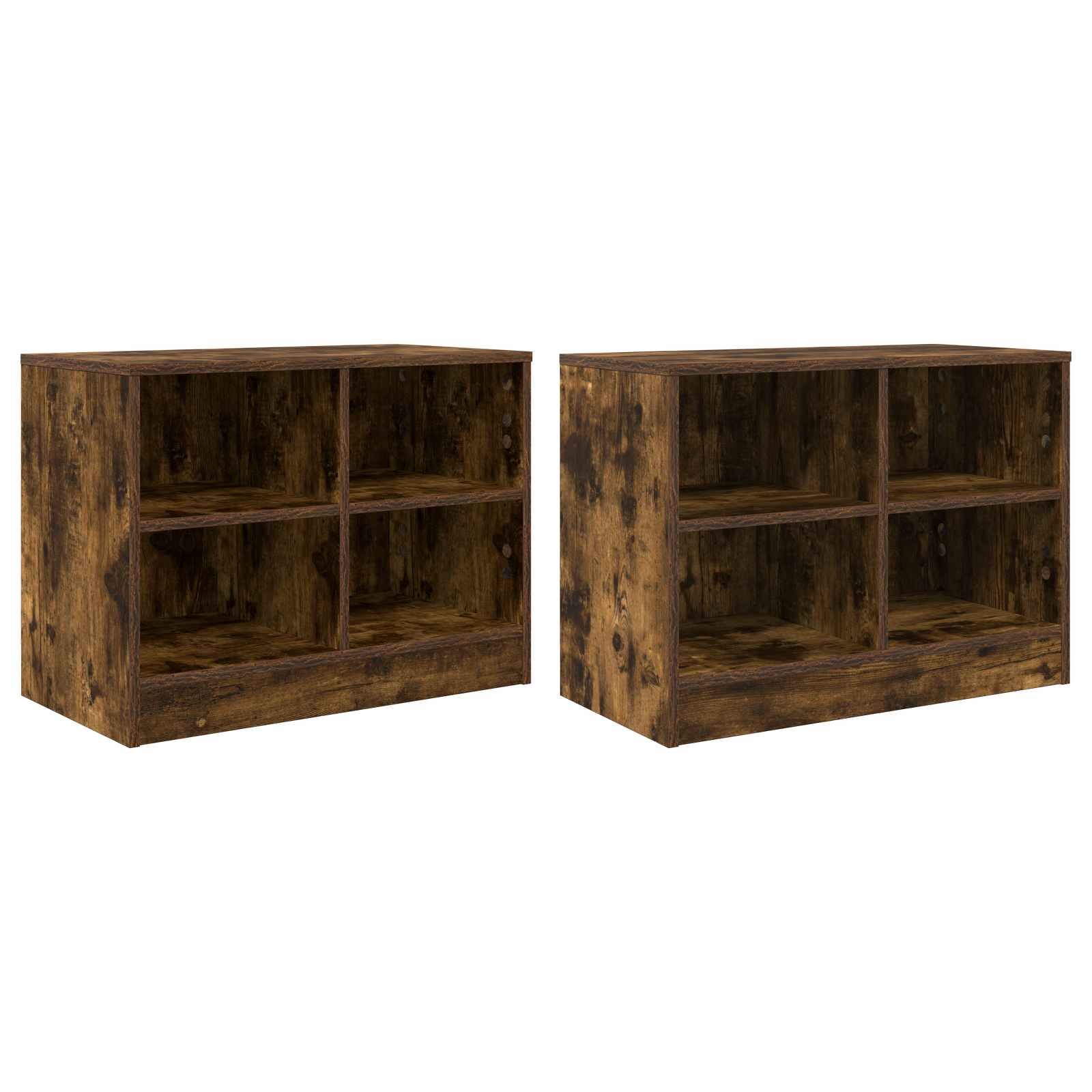 Lovos spintelė su lentyna 2 pcs Dūminio ąžuolo 66 x 33 x 48 cm