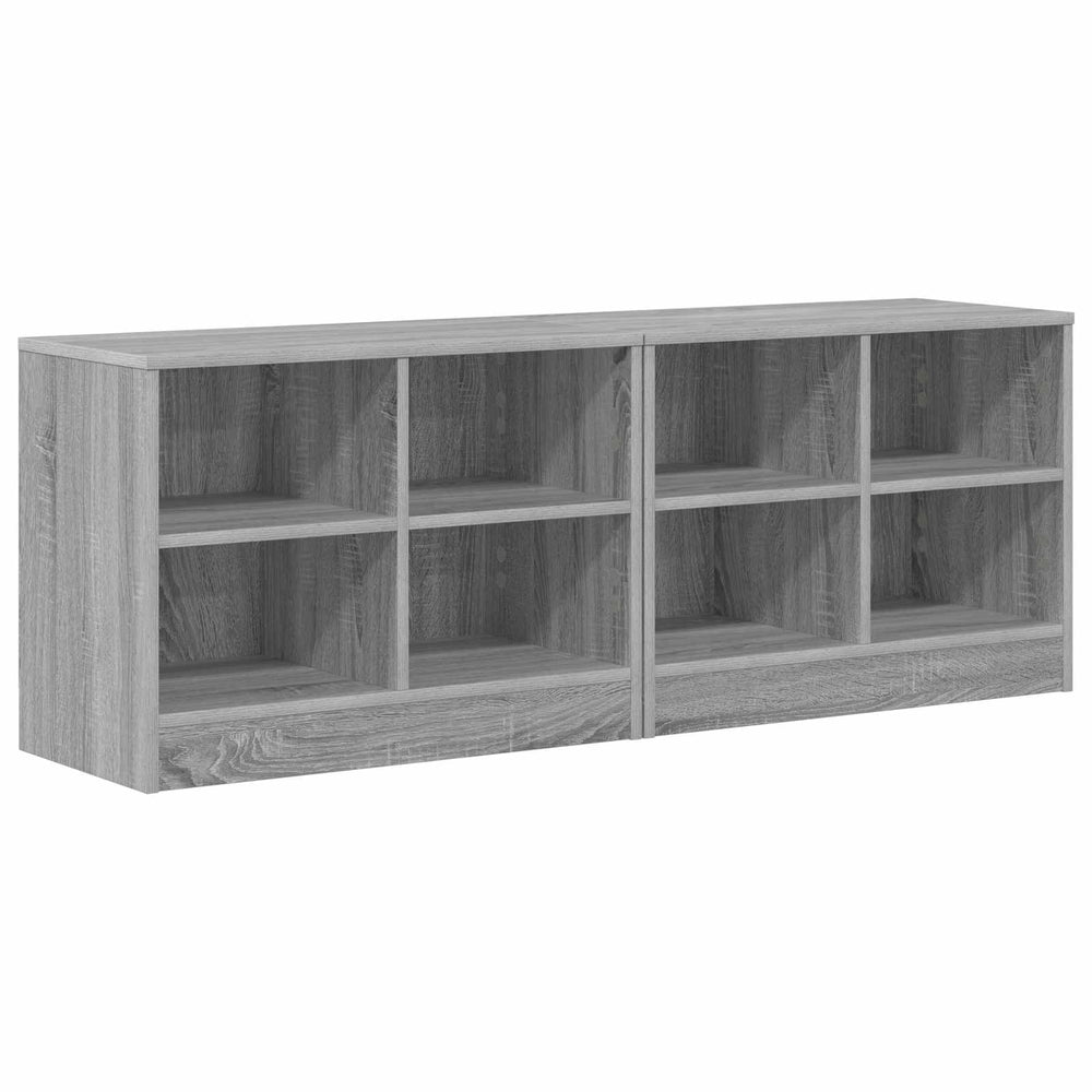 Lovos spintelė su lentyna 2 pcs Pilka Sonoma 66 x 33 x 48 cm