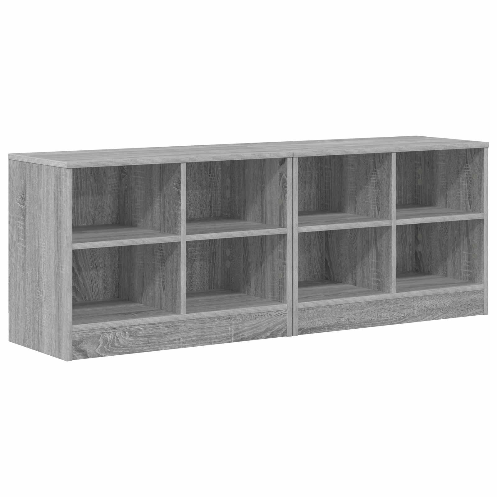 Lovos spintelė su lentyna 2 pcs Pilka Sonoma 66 x 33 x 48 cm