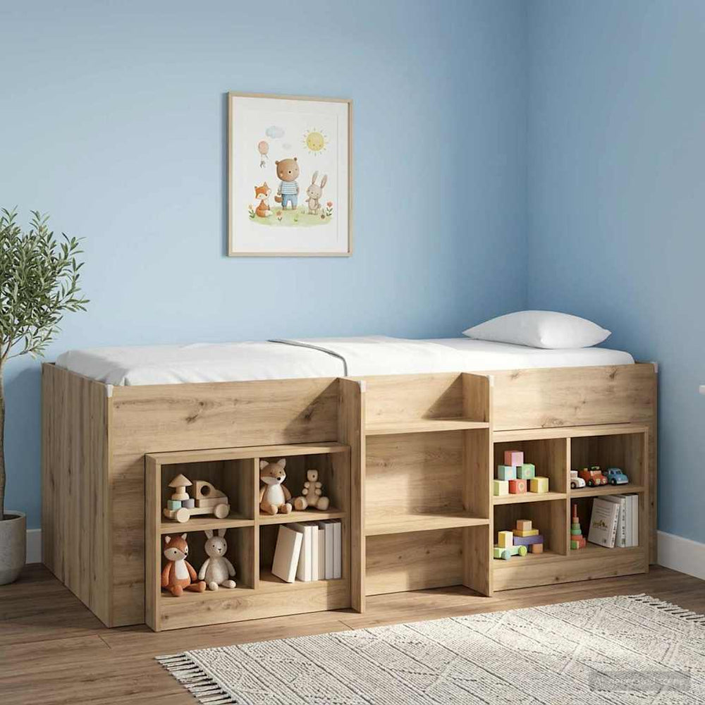 Lovos spintelė su lentyna 2 pcs Artisano ąžuolo 66 x 33 x 48 cm