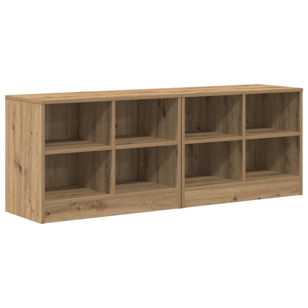 Lovos spintelė su lentyna 2 pcs Artisano ąžuolo 66 x 33 x 48 cm