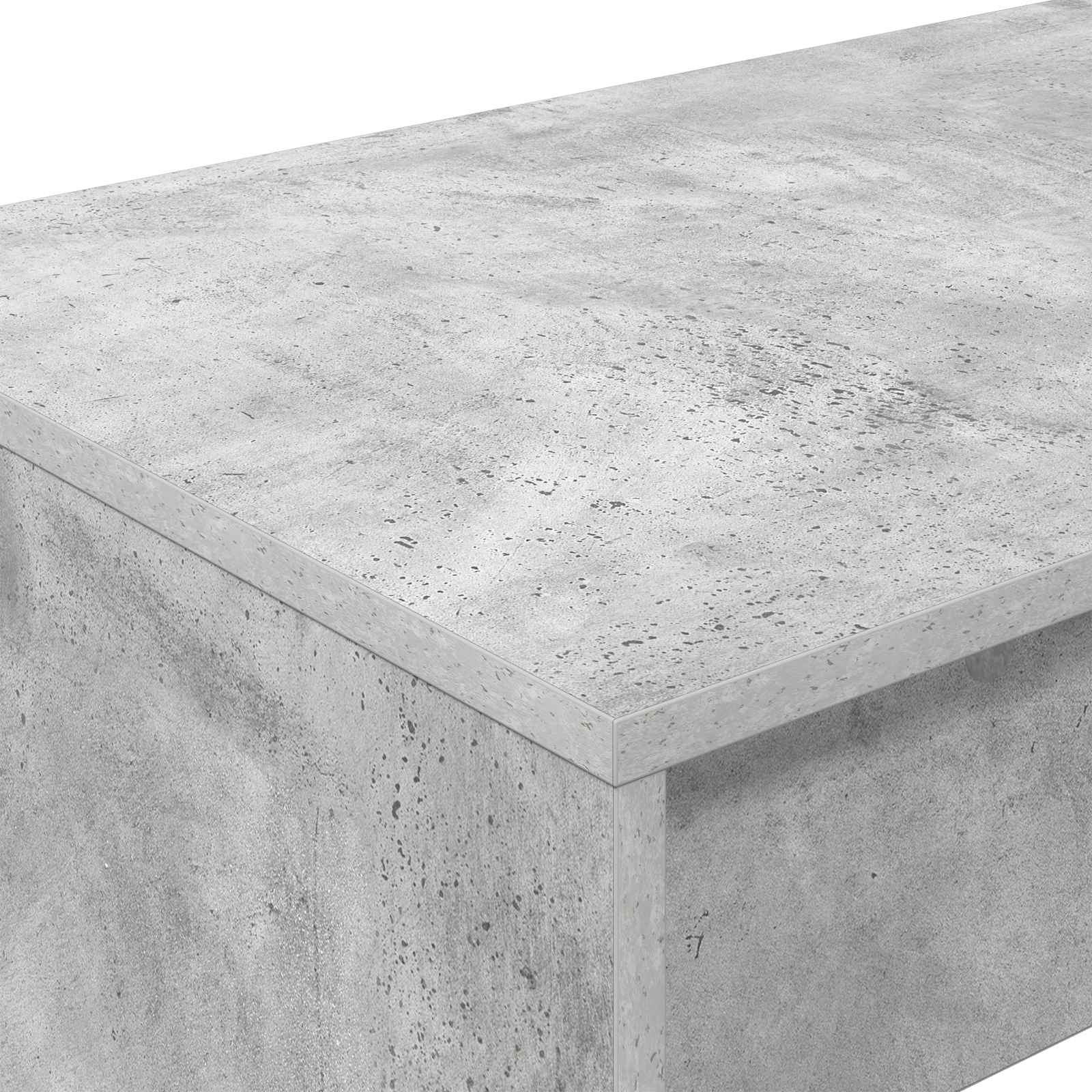 Gultas galds Betona pelēks 100 x 45 x 75 cm Apstrādāta koksne