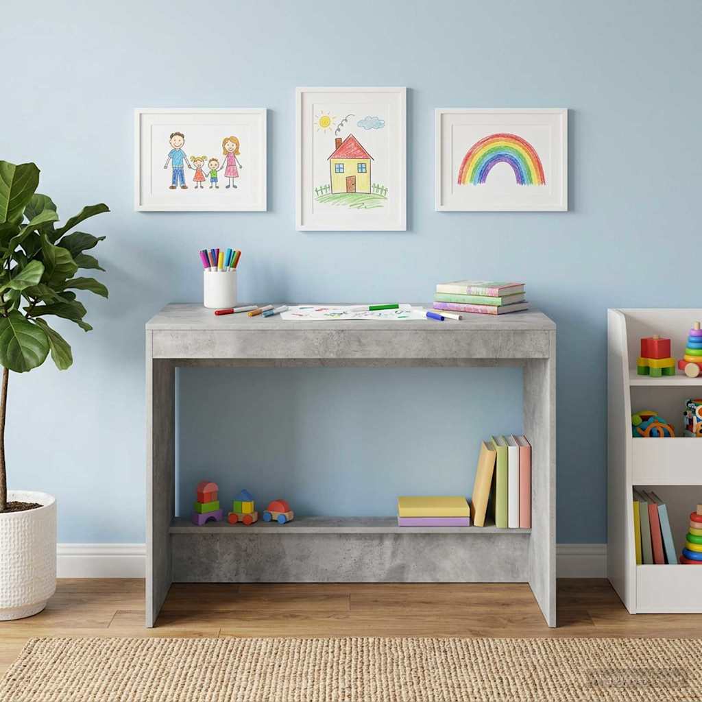 Gultas galds Betona pelēks 100 x 45 x 75 cm Apstrādāta koksne