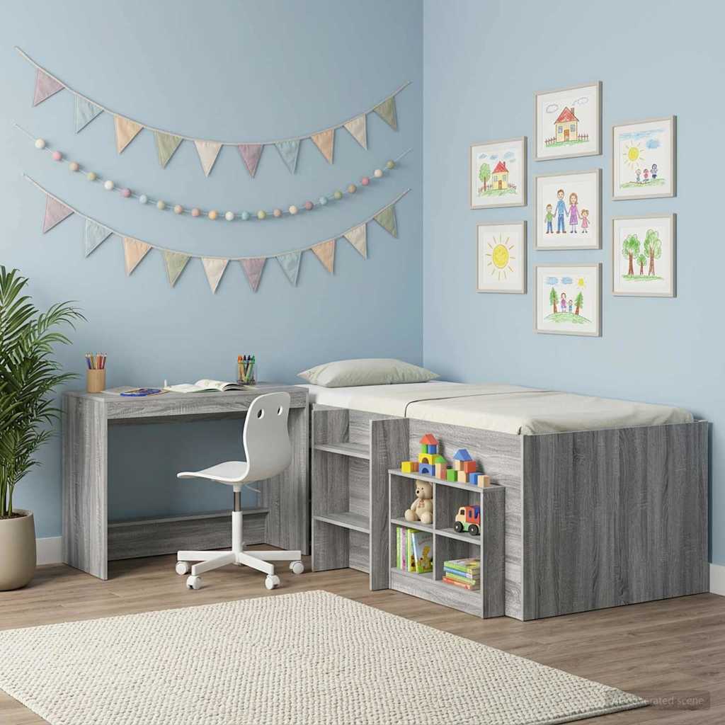 Lovos stalas Pilkas Sonoma 100 x 45 x 75 cm Apdirbta mediena