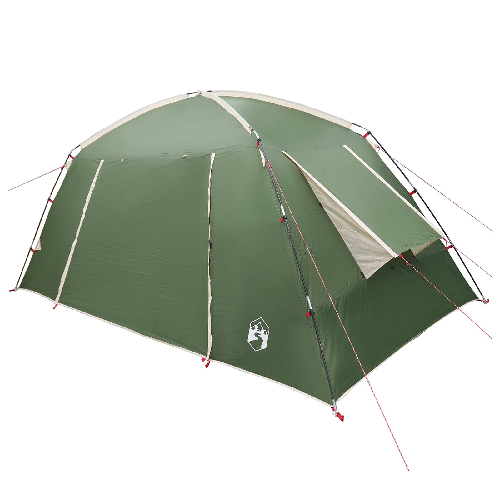 Kabanas palapinė su stogu Žalia 400 x 210 x 180 cm Poliesteris