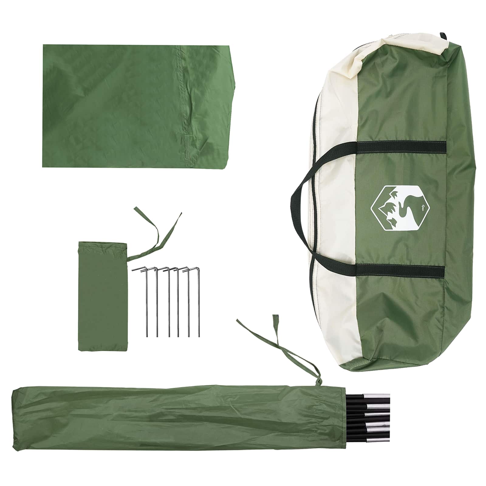 Automobilių palapinė Žalia 350 x 250 cm Poliesteris ir plienas
