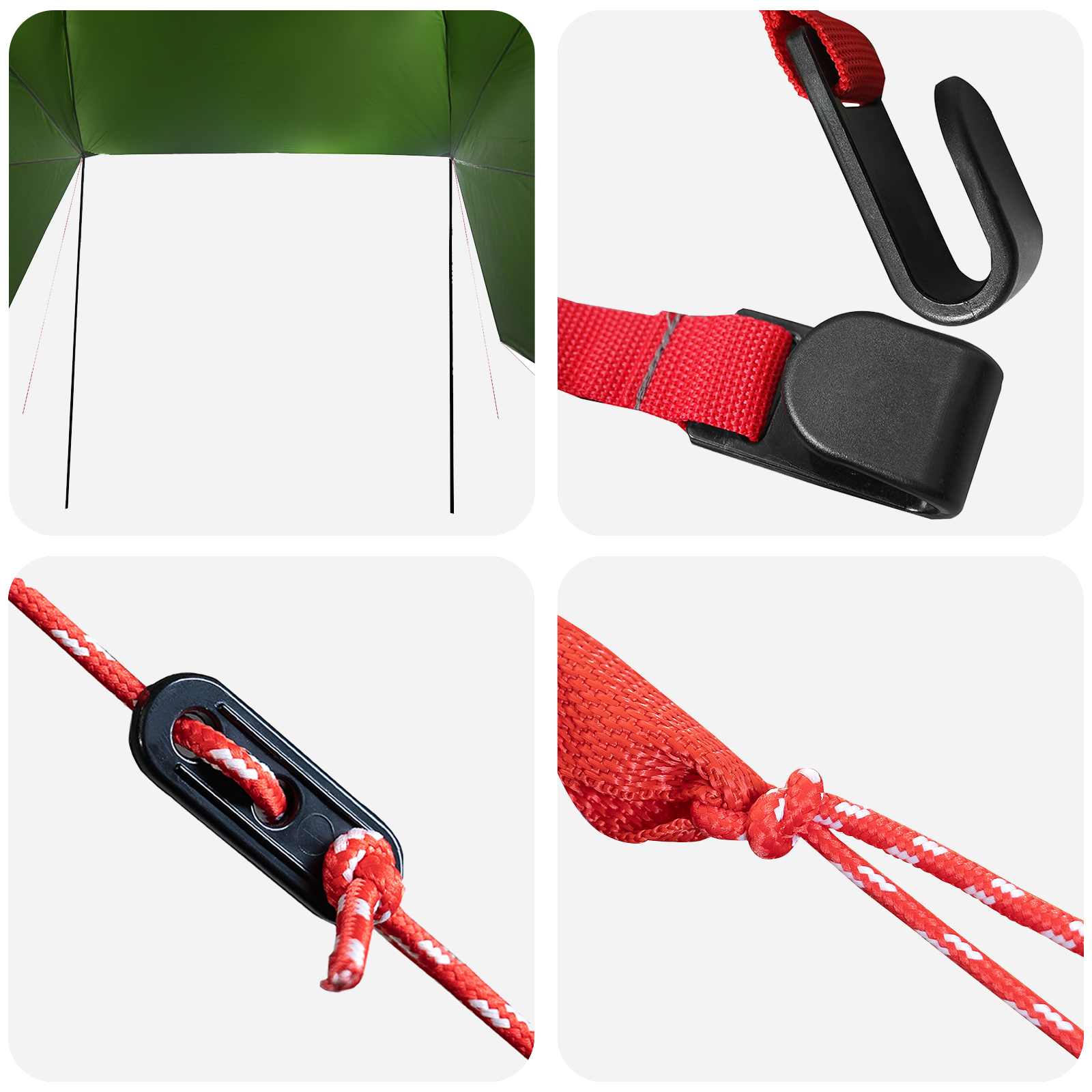 Automobilių palapinė Žalia 350 x 250 cm Poliesteris ir plienas