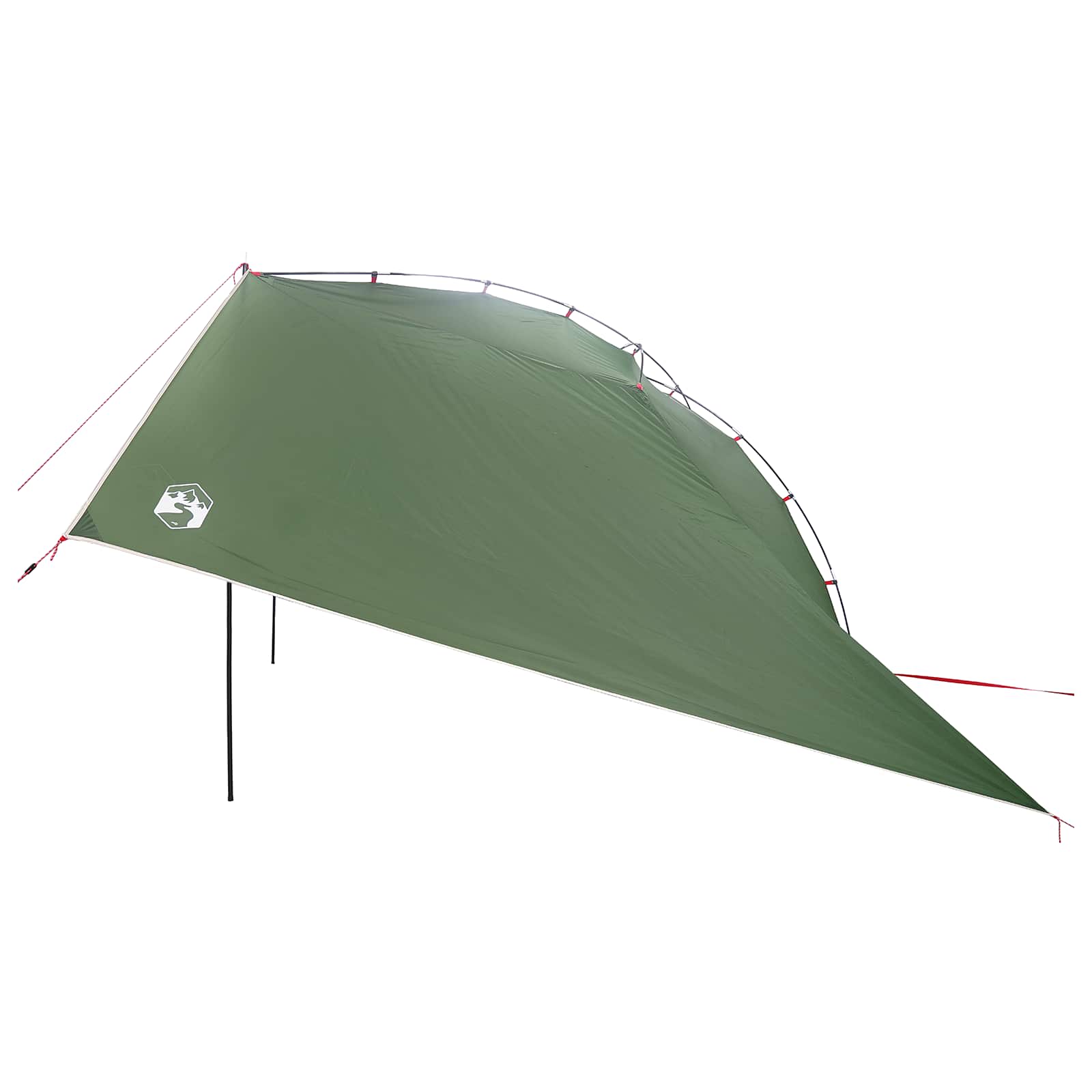 Automobilių palapinė Žalia 350 x 250 cm Poliesteris ir plienas