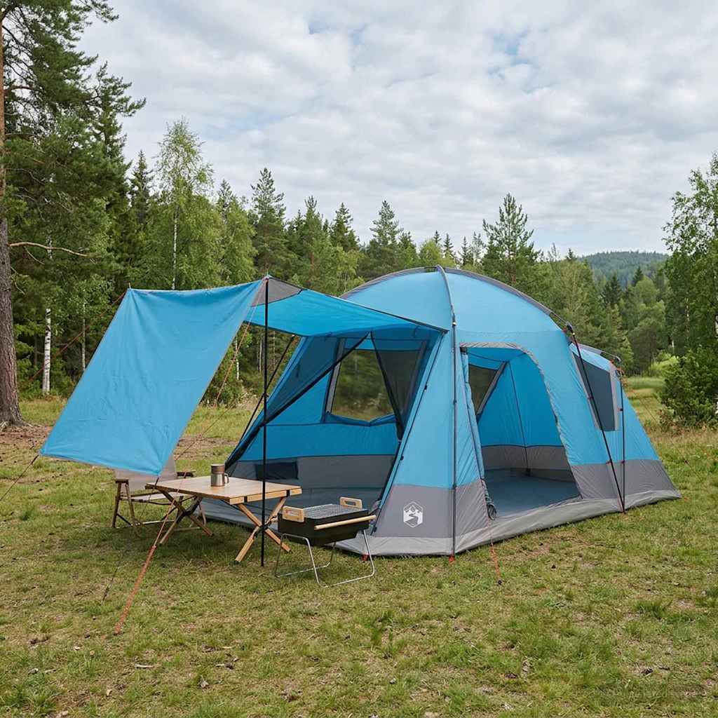 Kabanas palapinė Mėlyna 8 asmenims Poliesteris ir plienas