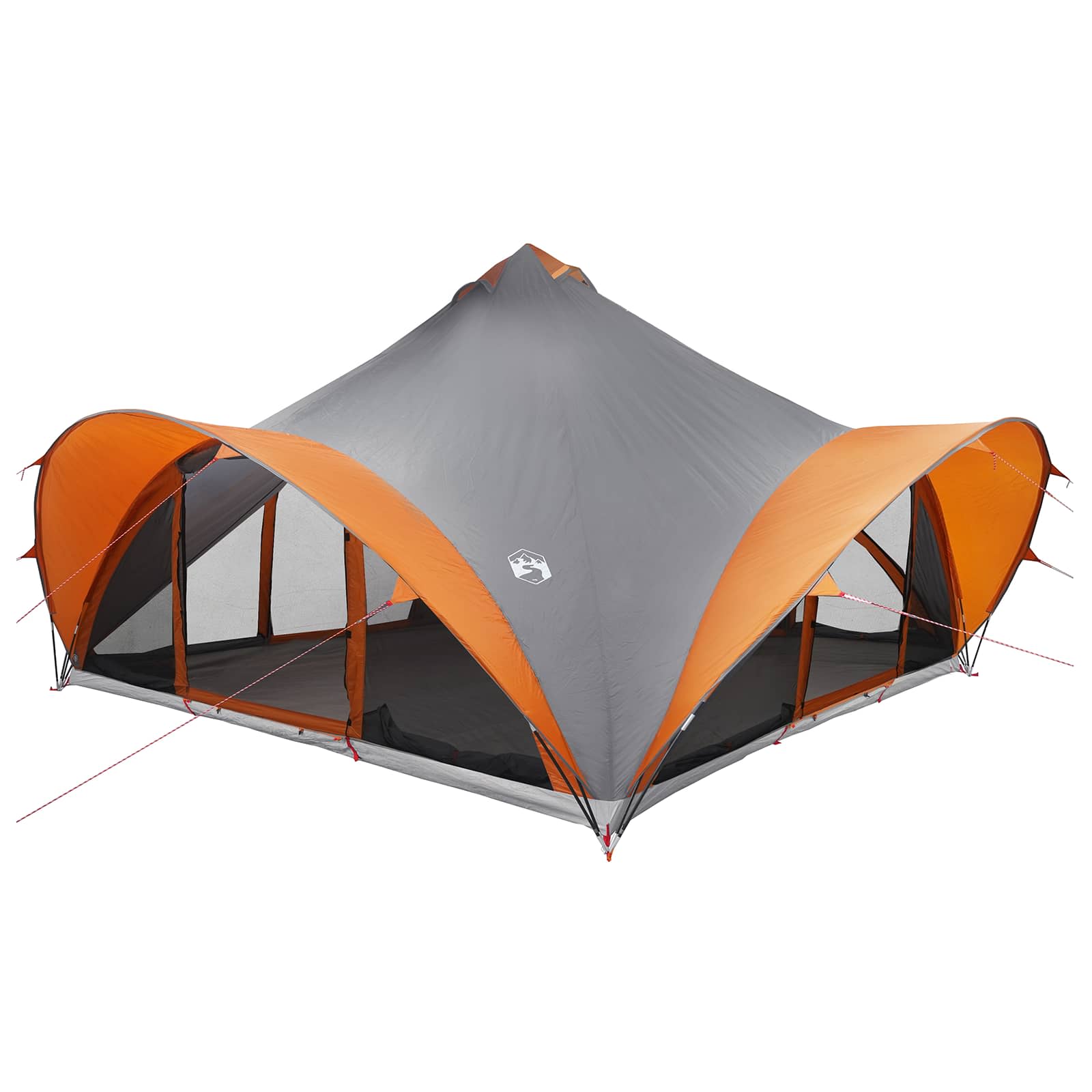 Tipi palapinė su stogu Pilka ir oranžinė 18 žmonių