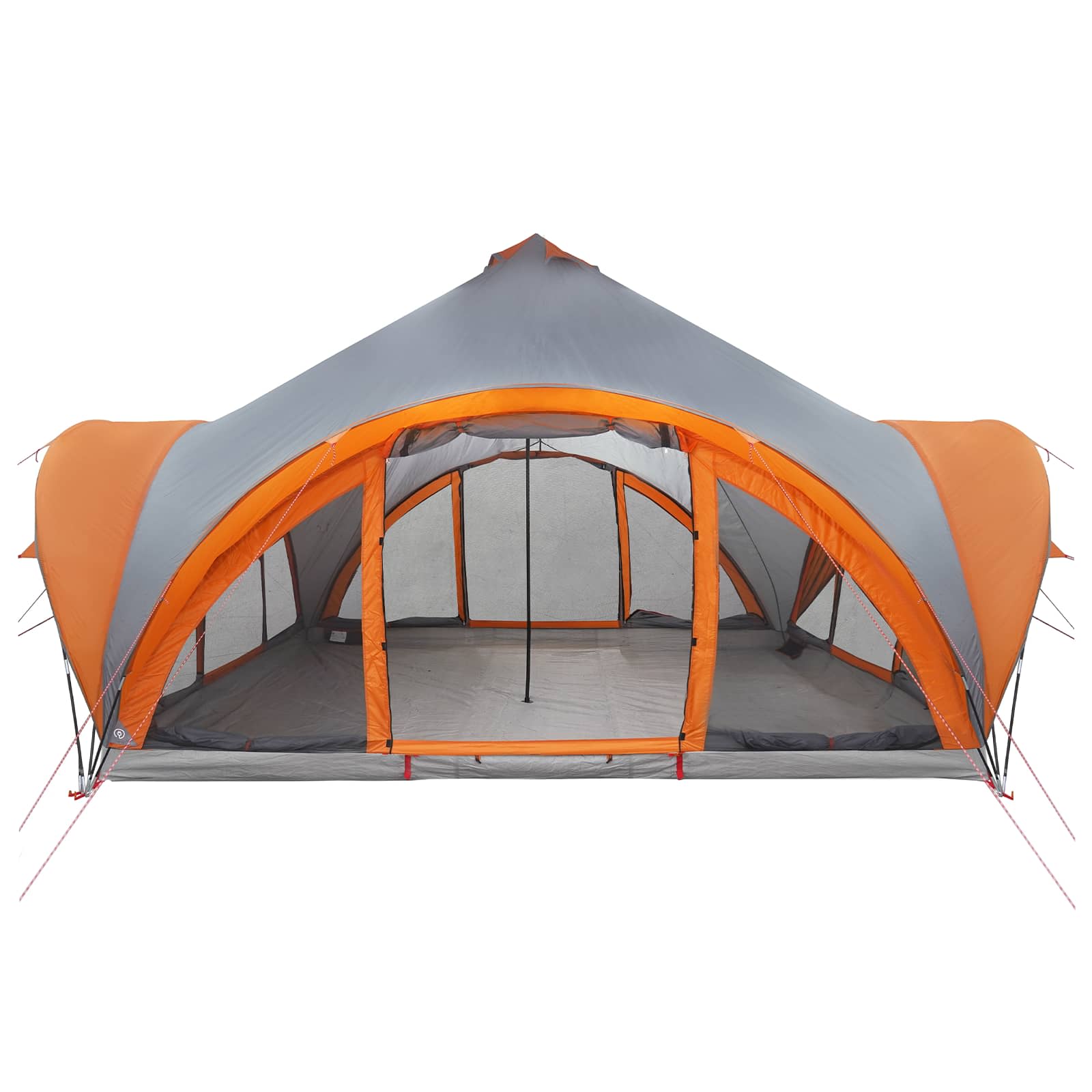 Tipi palapinė su stogu Pilka ir oranžinė 18 žmonių