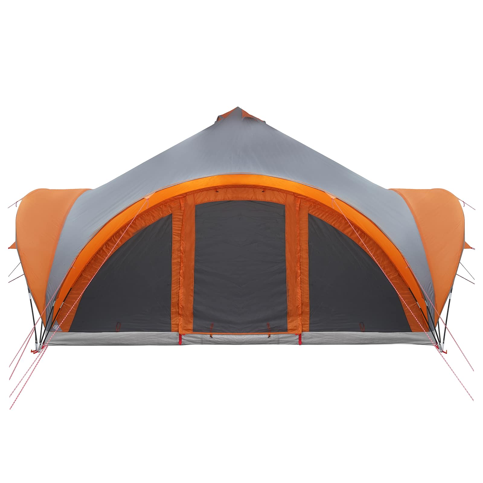 Tipi palapinė su stogu Pilka ir oranžinė 18 žmonių